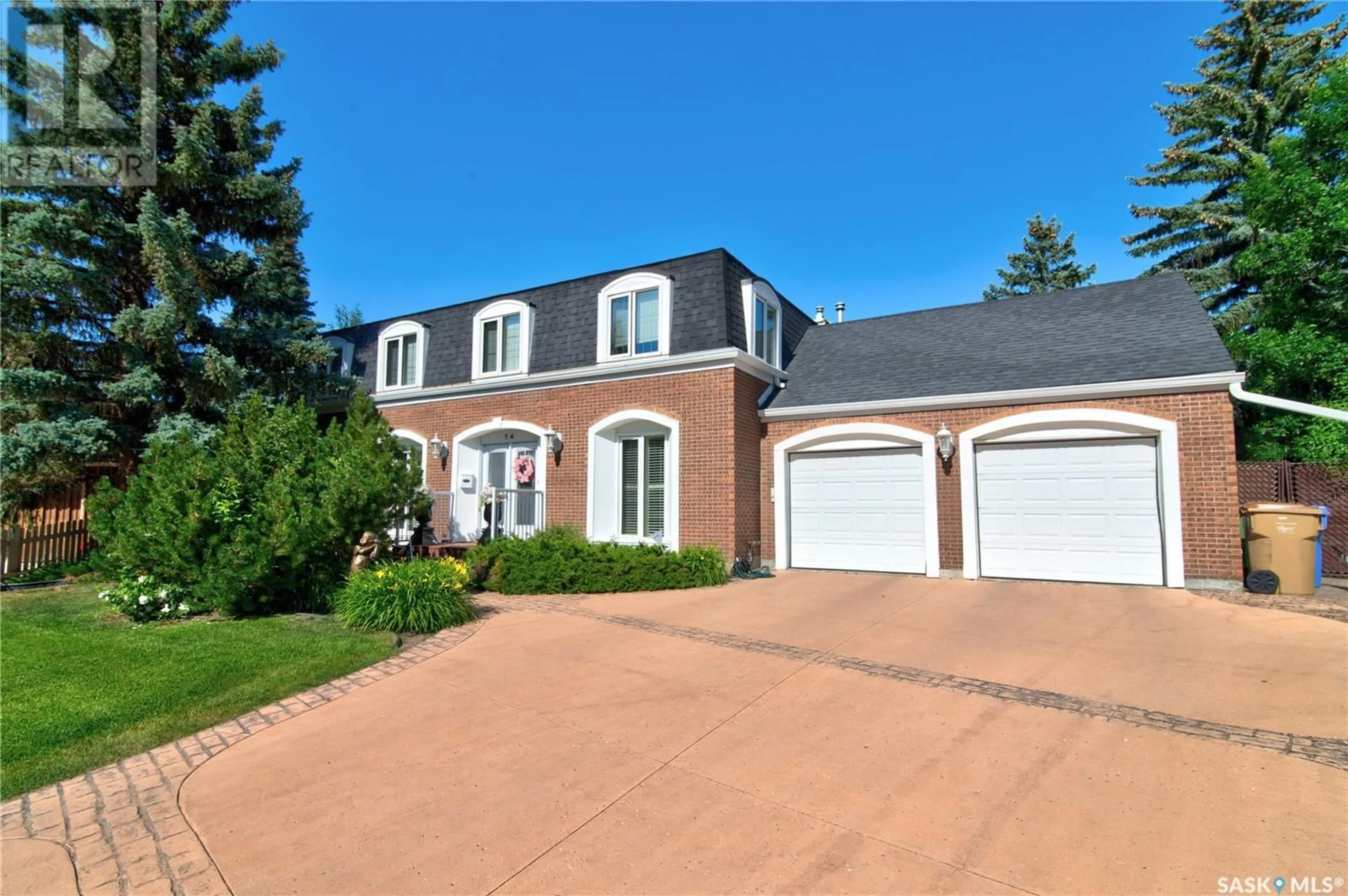 Home with brick exterior material, street for 14 LOWRY PLACE, Regina Saskatchewan S4S6C6
