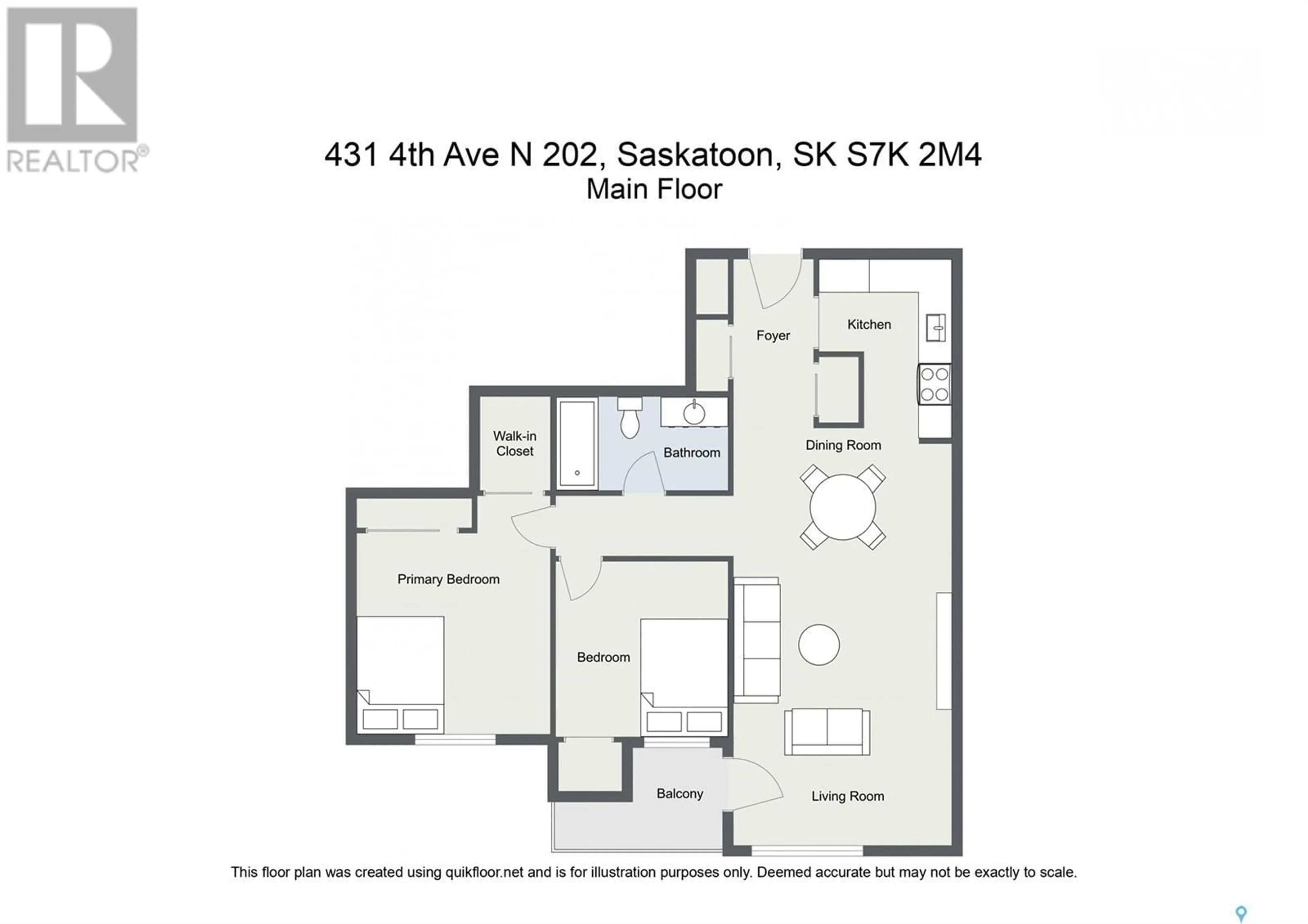 Floor plan for N - 202 431 4TH AVENUE, Saskatoon Saskatchewan S7K2M4