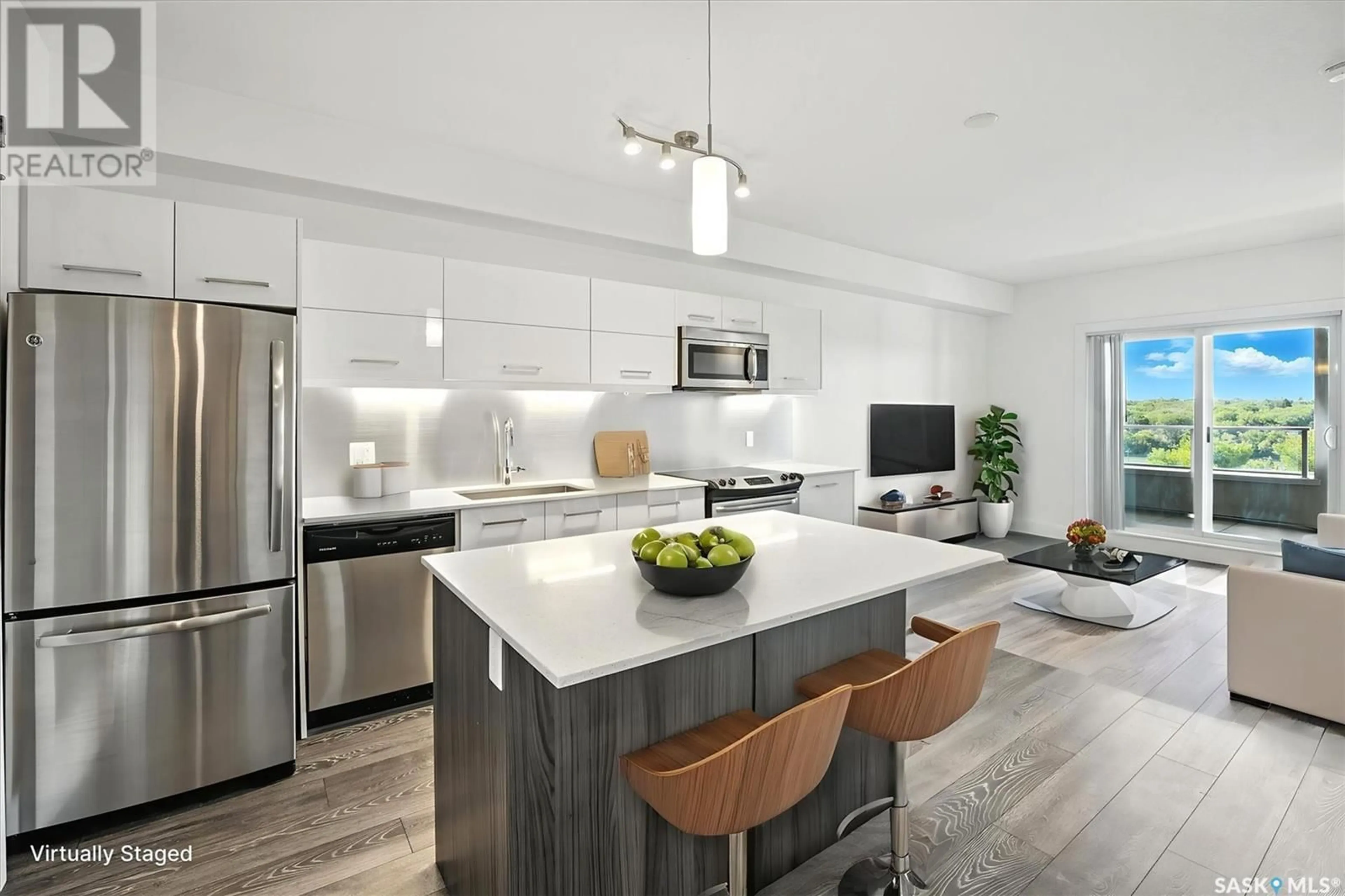 Open concept kitchen, unknown for 409 - 401 B AVENUE S, Saskatoon Saskatchewan S7M5M8