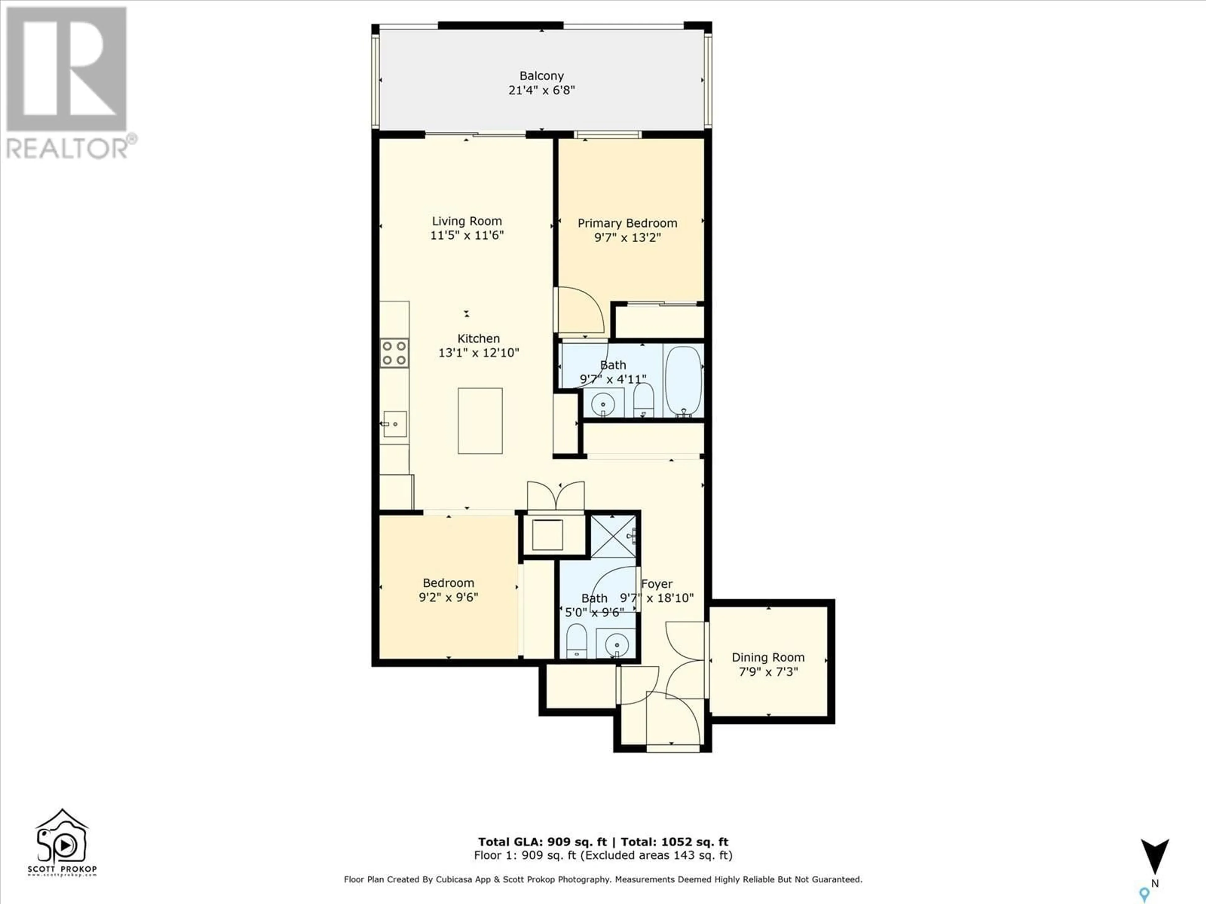 Floor plan for 409 - 401 B AVENUE S, Saskatoon Saskatchewan S7M5M8