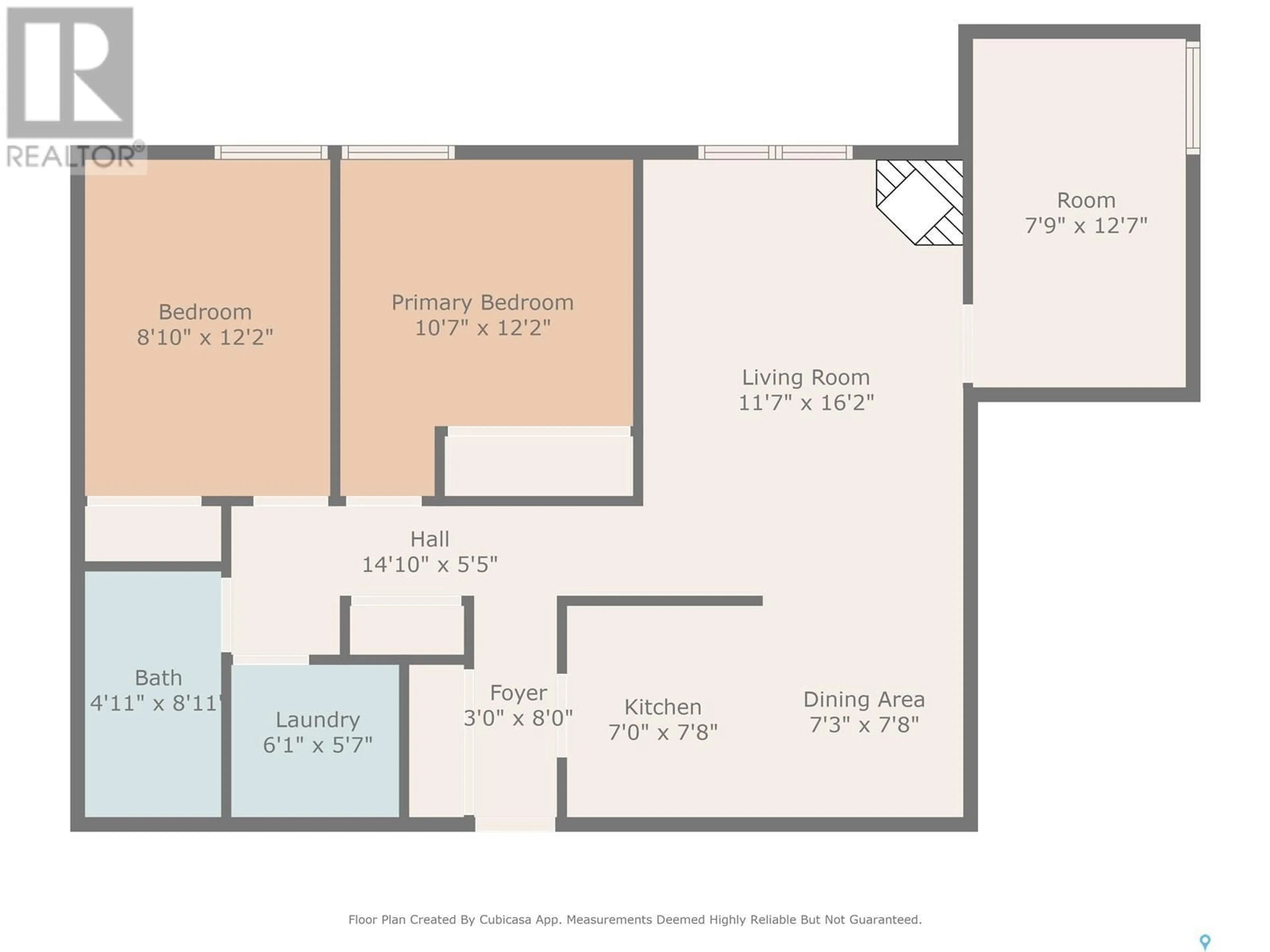 Floor plan for 207 - 306 TAIT PLACE, Saskatoon Saskatchewan S7H5L8