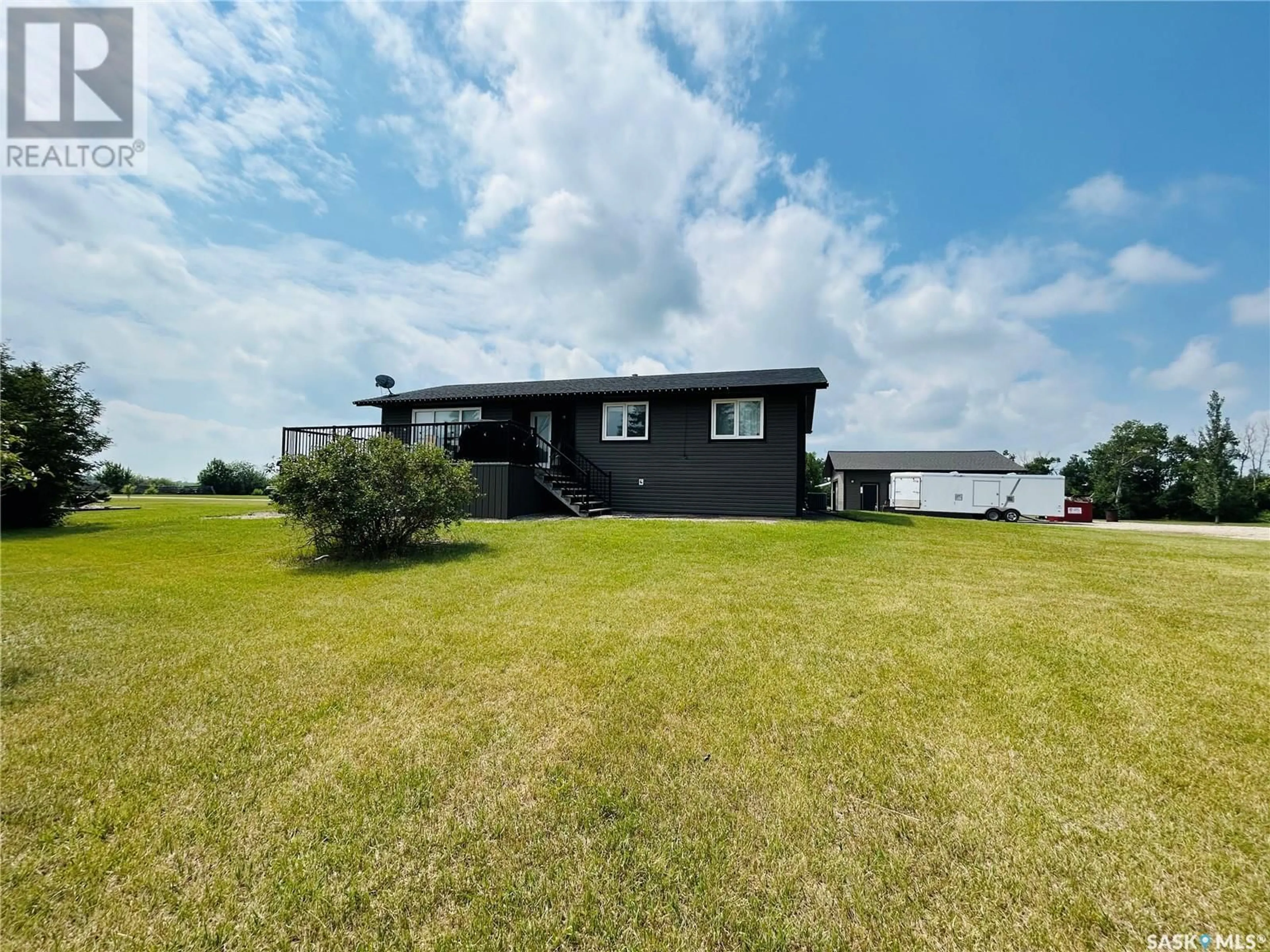 A pic from outside/outdoor area/front of a property/back of a property/a pic from drone, water/lake/river/ocean view for GROSE ACREAGE, Moosomin Rm No. 121 Saskatchewan S0G3N0