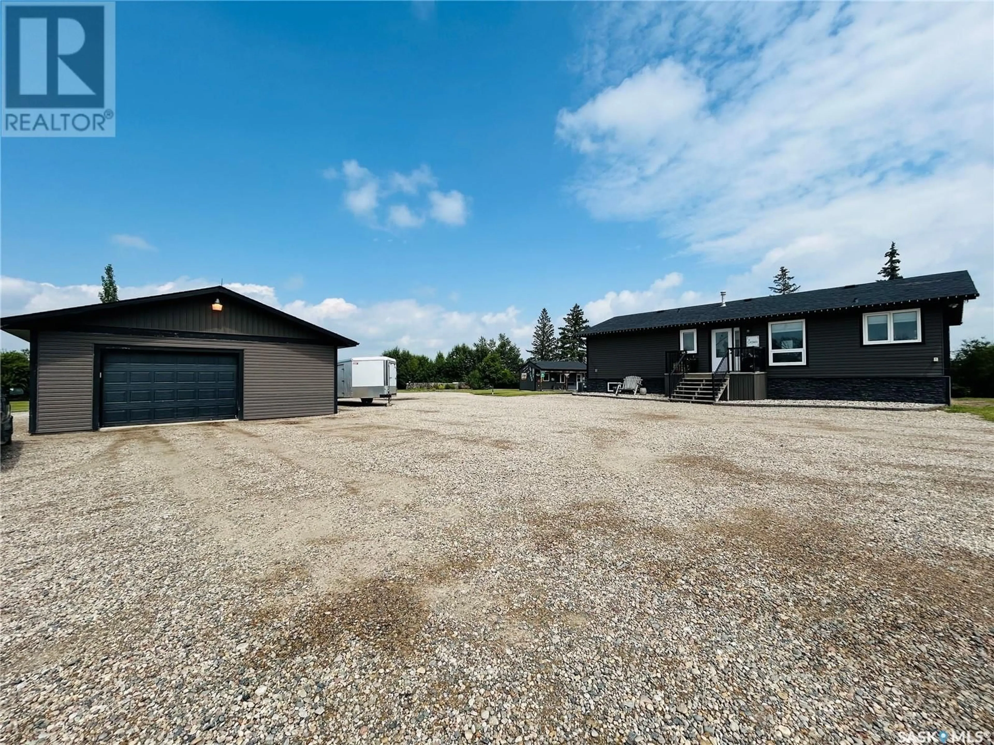 A pic from outside/outdoor area/front of a property/back of a property/a pic from drone, building for GROSE ACREAGE, Moosomin Rm No. 121 Saskatchewan S0G3N0