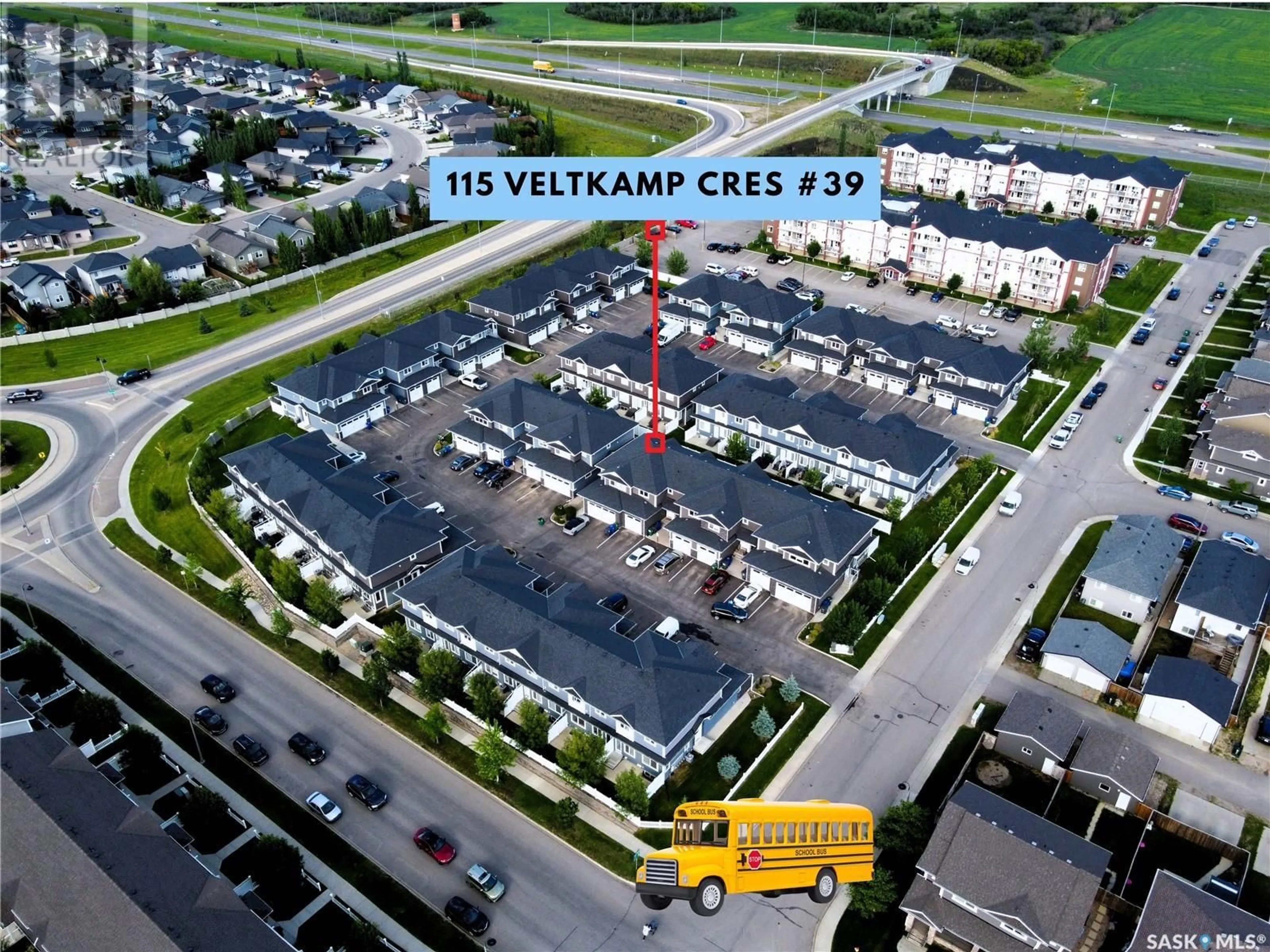 A pic from outside/outdoor area/front of a property/back of a property/a pic from drone, street for 39 115 VELTKAMP CRESCENT, Saskatoon Saskatchewan S7T0T7
