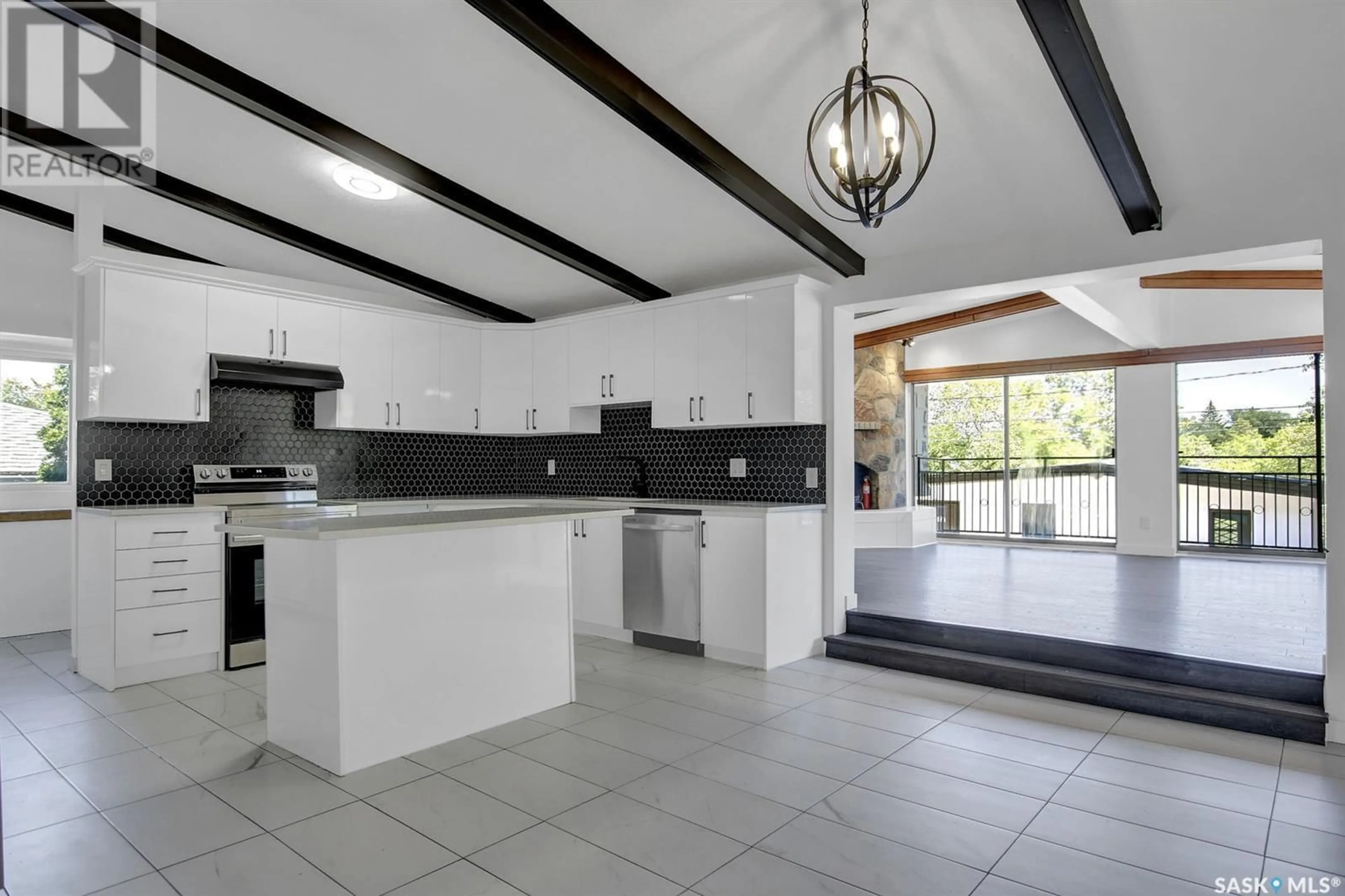 Open concept kitchen, ceramic/tile floor for 3911 ATHOL STREET, Regina Saskatchewan S4S3J2