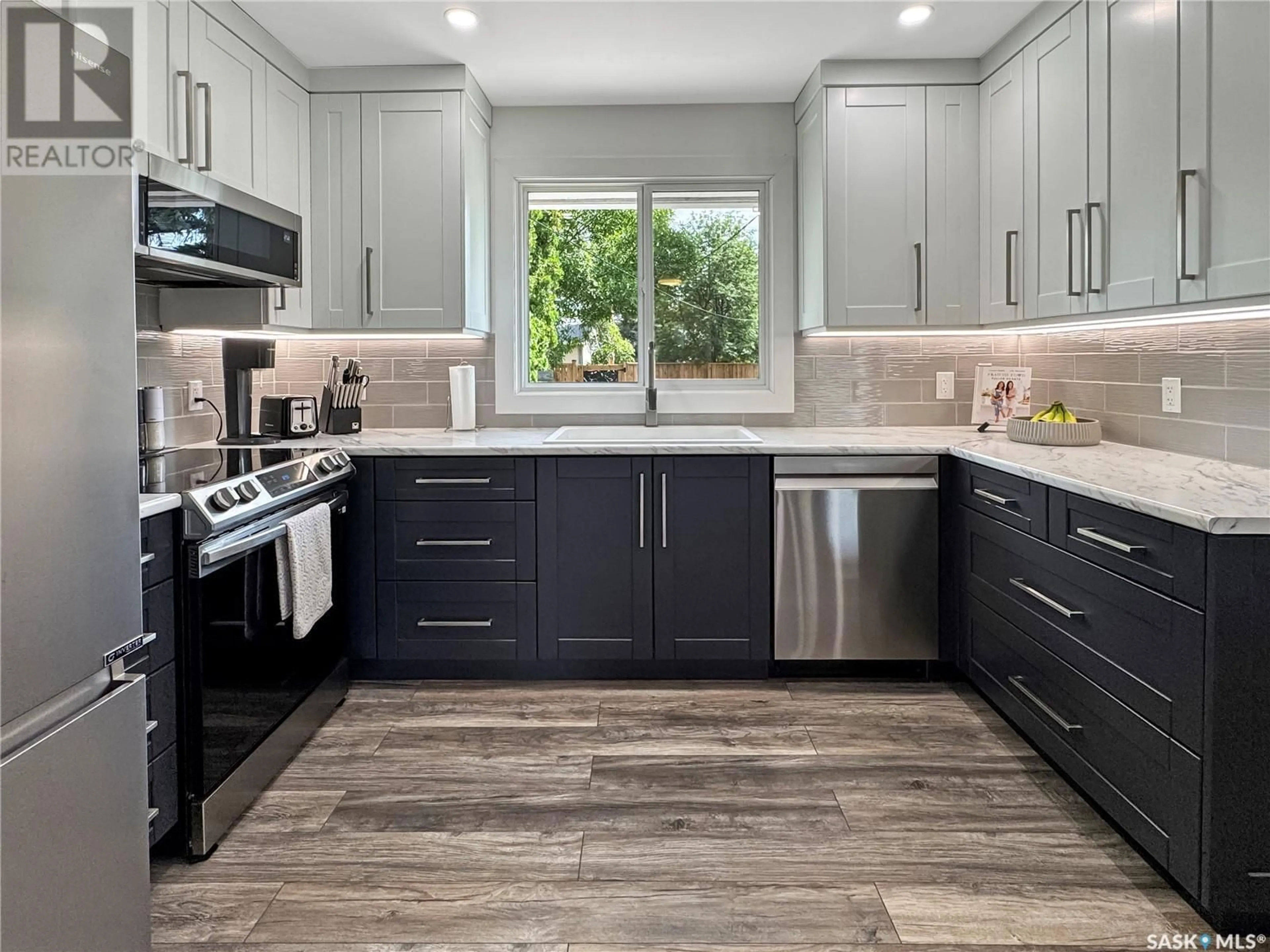 Contemporary kitchen, ceramic/tile floor for 1562 91ST STREET, North Battleford Saskatchewan S9A0A1