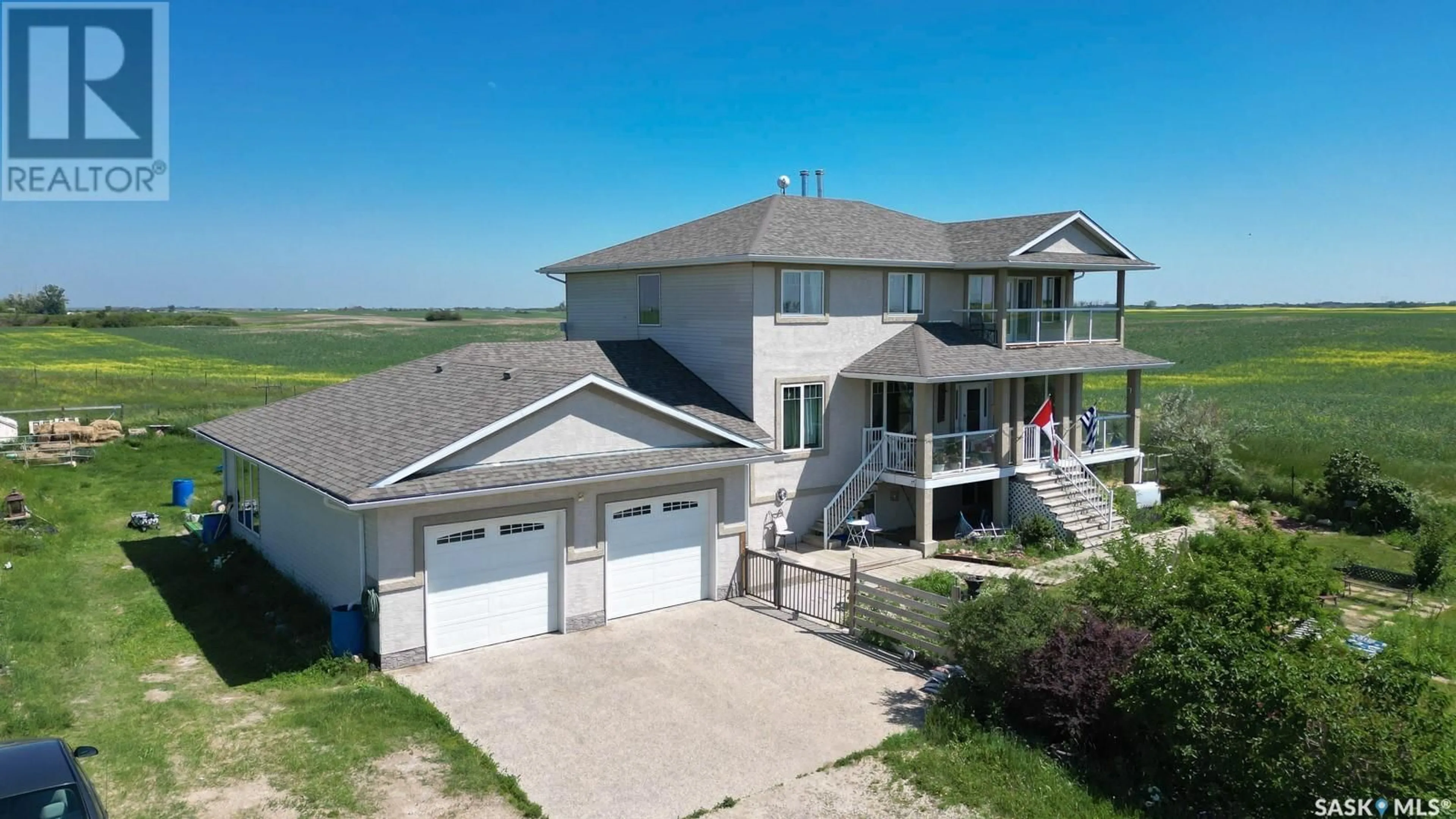A pic from outside/outdoor area/front of a property/back of a property/a pic from drone, water/lake/river/ocean view for COUNIOS ACREAGE, Lumsden Rm No. 189 Saskatchewan S0G3C0