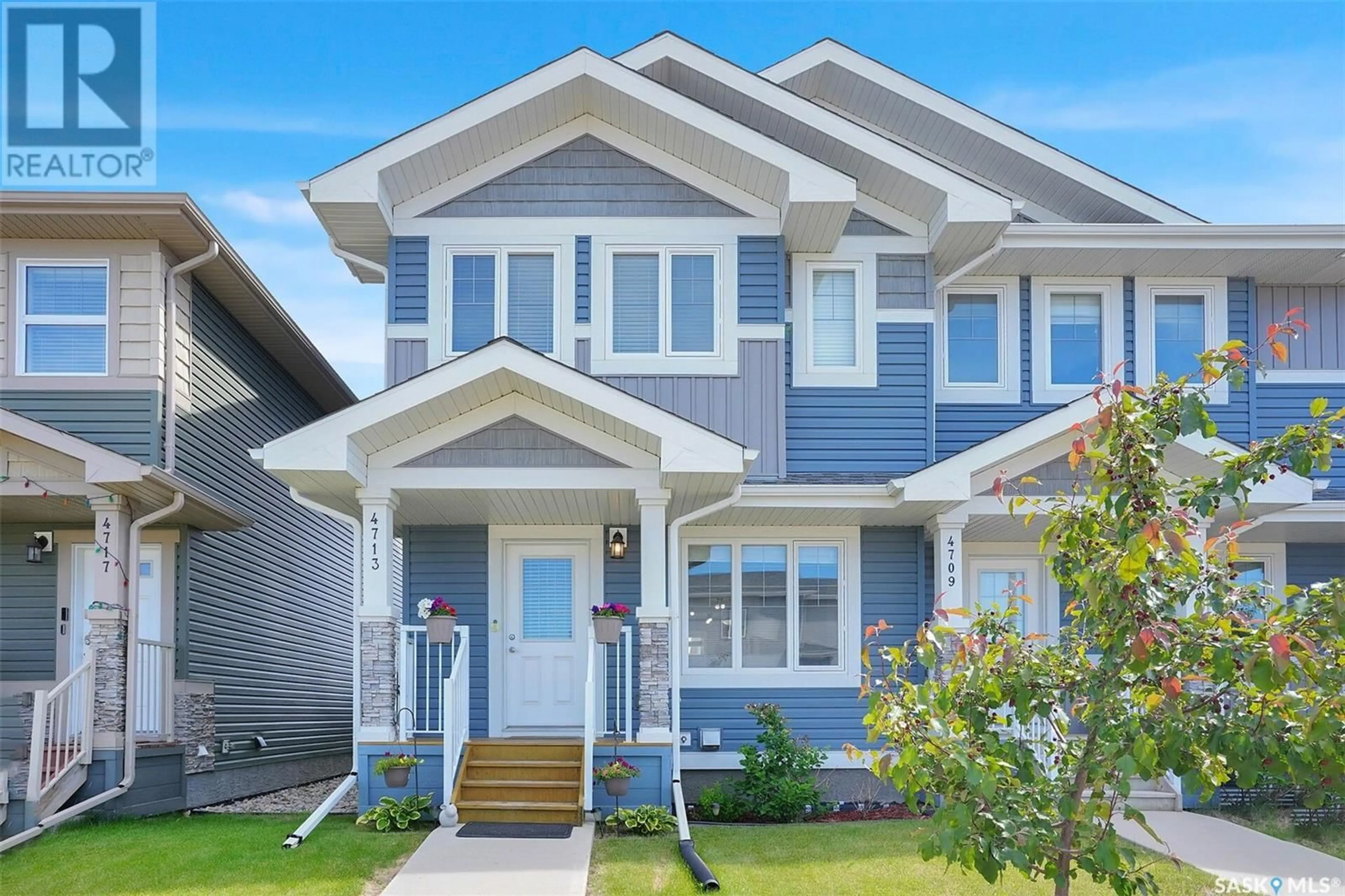 Home with vinyl exterior material, street for E - 4713 PRIMROSE GREEN DRIVE, Regina Saskatchewan S4V3K9