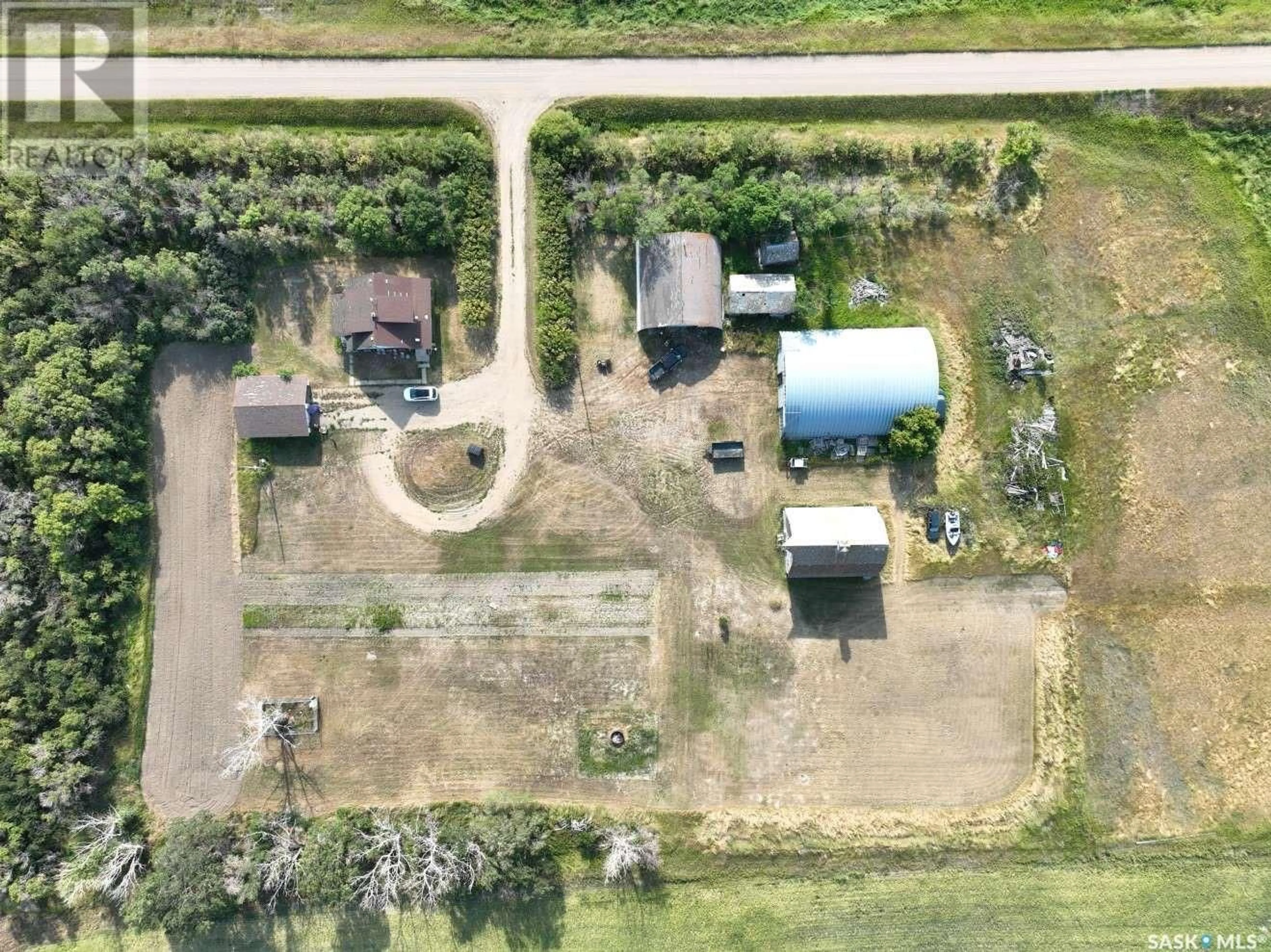 A pic from outside/outdoor area/front of a property/back of a property/a pic from drone, street for CHANT ACREAGE, Lake Of The Rivers Rm No. 72 Saskatchewan S0H0B0