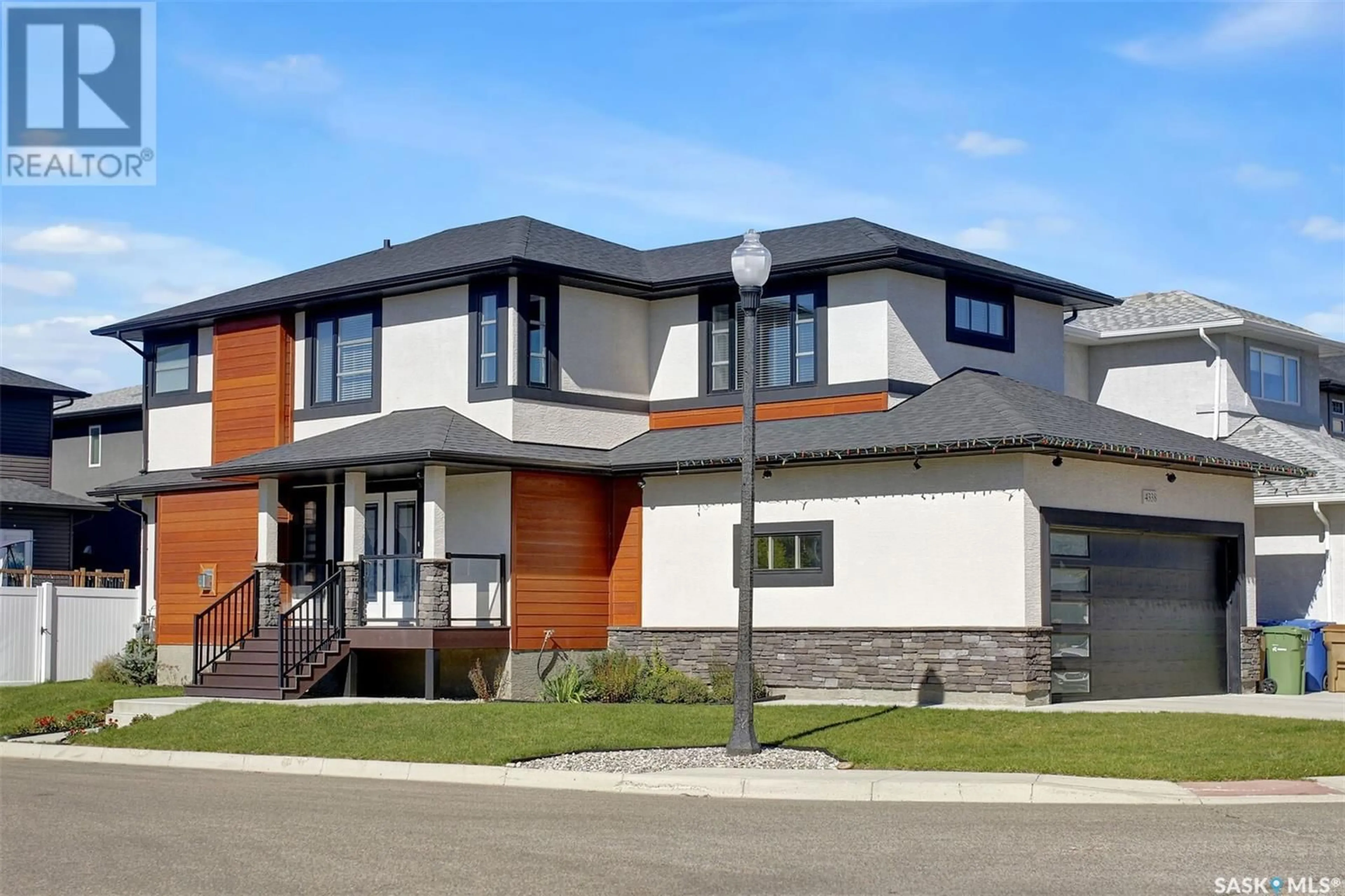 Home with vinyl exterior material, street for 4338 ALBULET DRIVE, Regina Saskatchewan S4W0L7