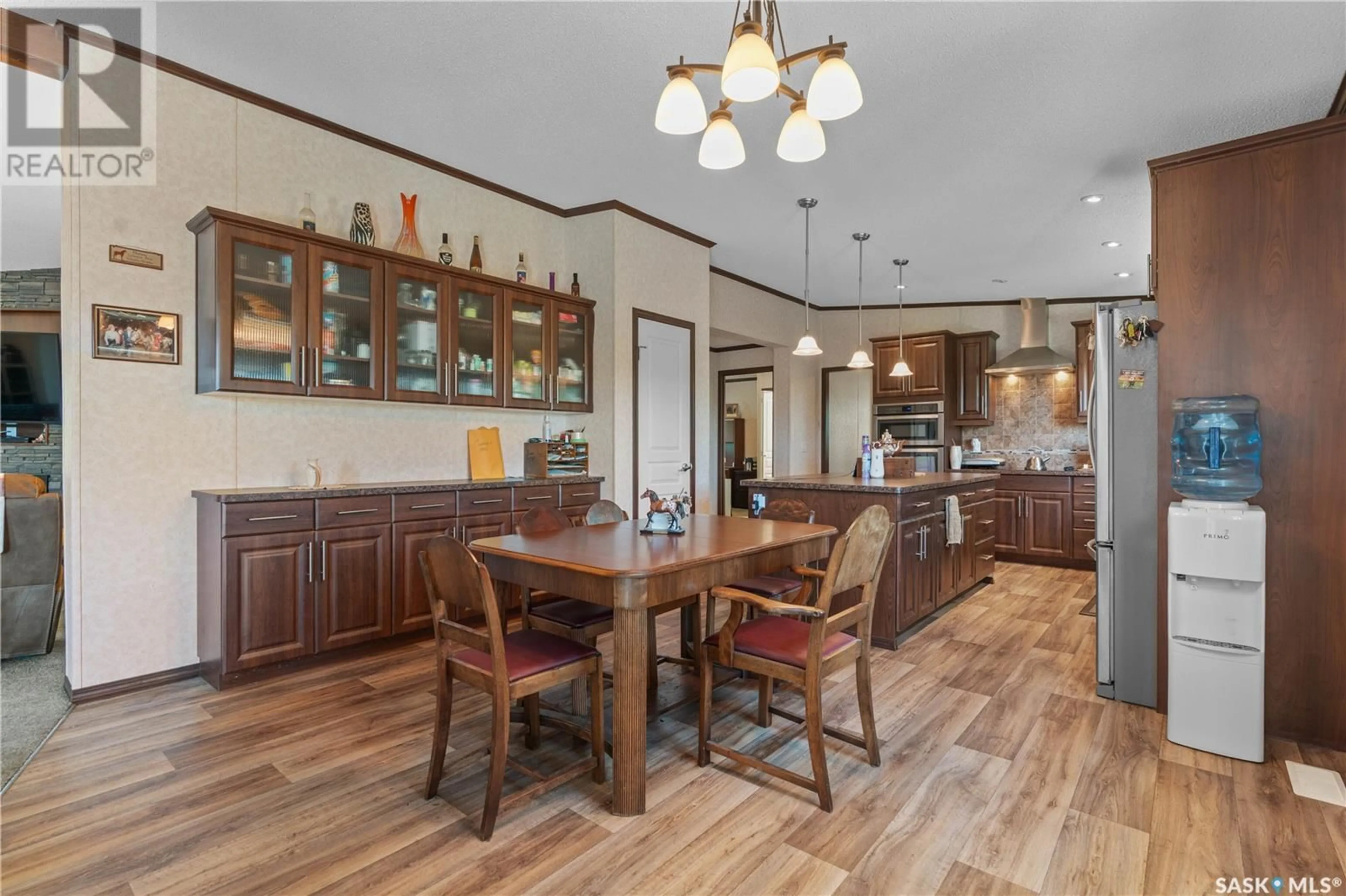 Open concept kitchen, wood/laminate floor for DALE ACREAGE, Lumsden Rm No. 189 Saskatchewan S4P2Z1