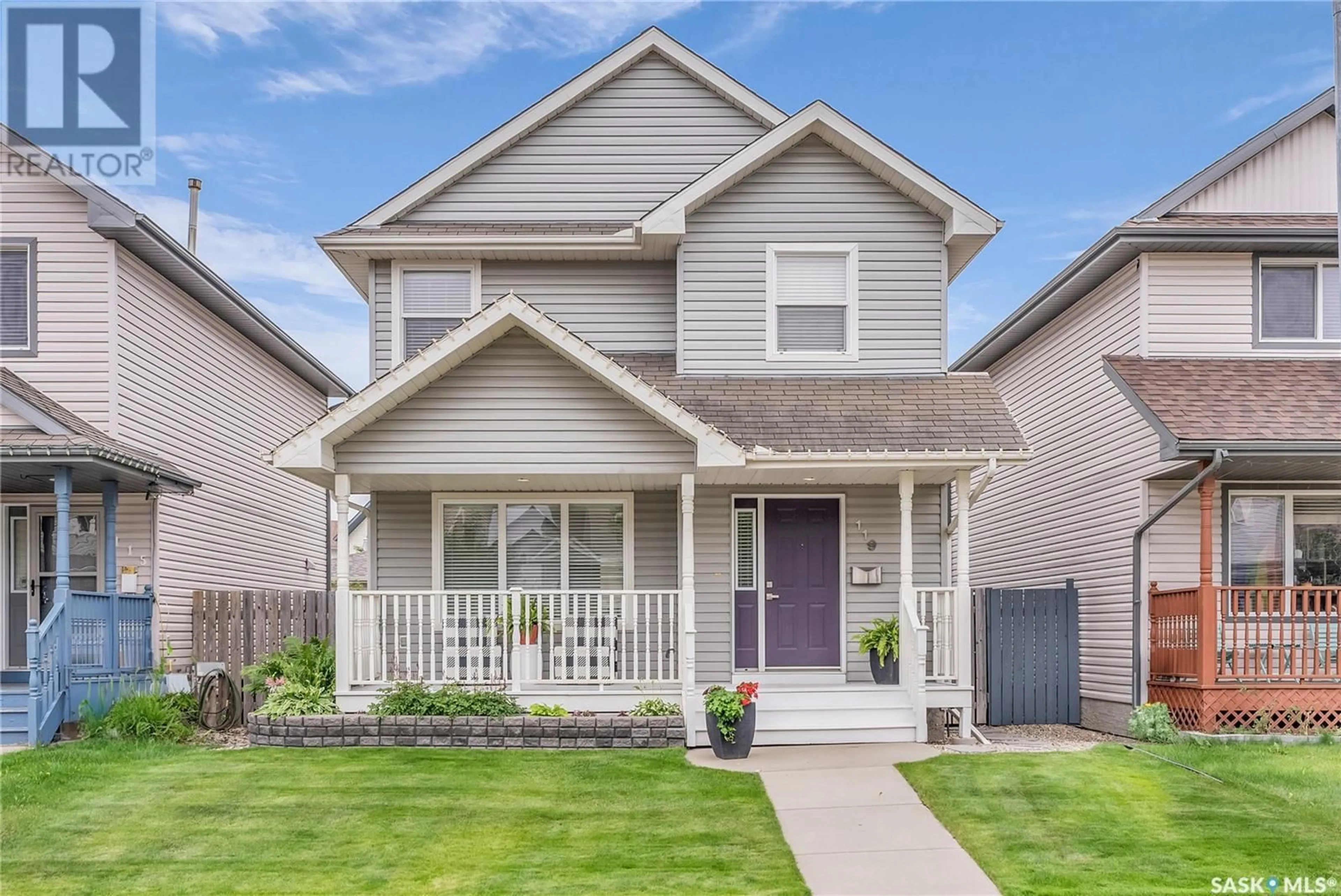 Home with vinyl exterior material, street for 119 BLAKENEY CRESCENT, Saskatoon Saskatchewan S7L7N4