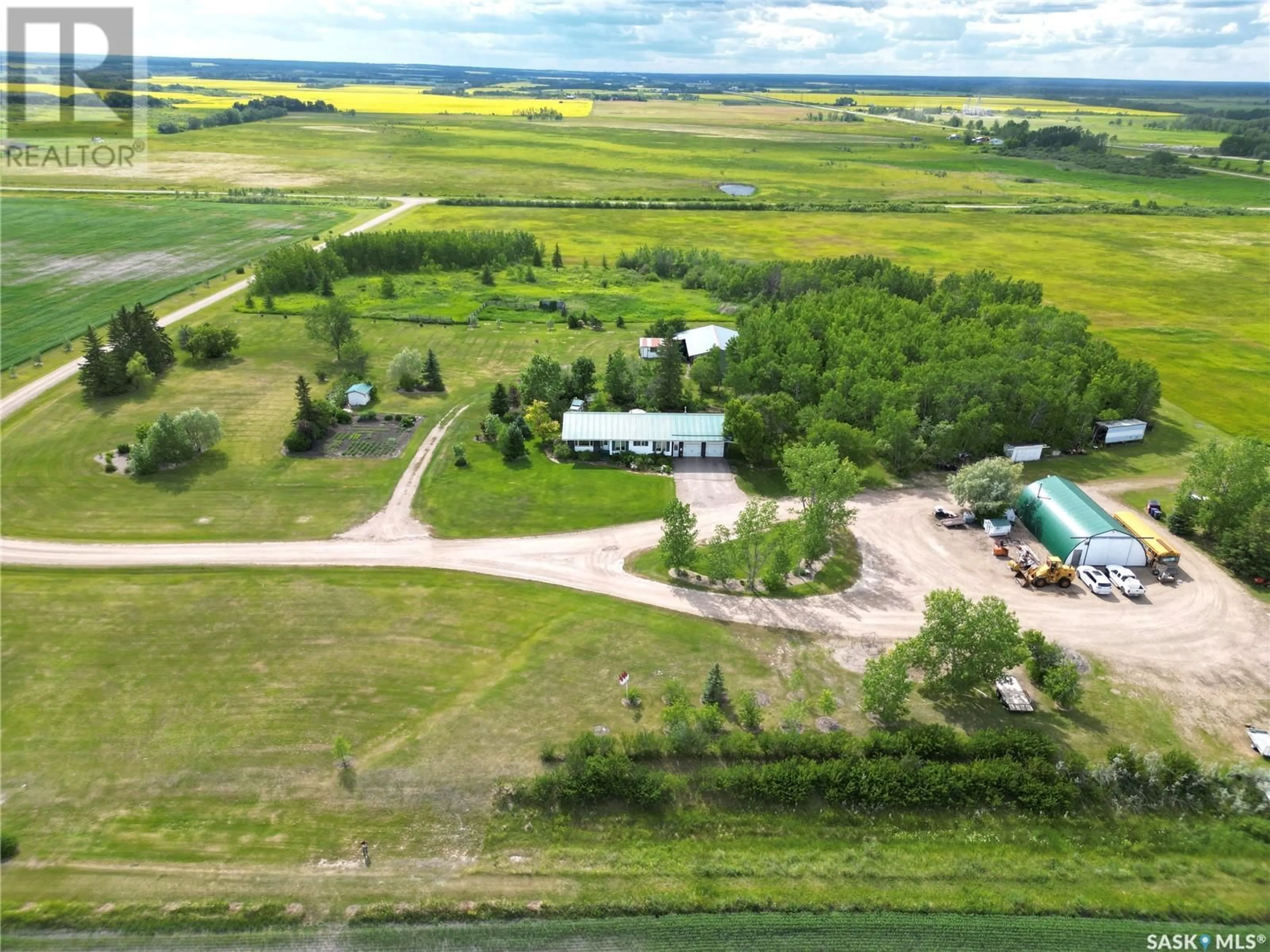 A pic from outside/outdoor area/front of a property/back of a property/a pic from drone, water/lake/river/ocean view for 39.1 ACRE ACREAGE, Spiritwood Saskatchewan S0J2M0