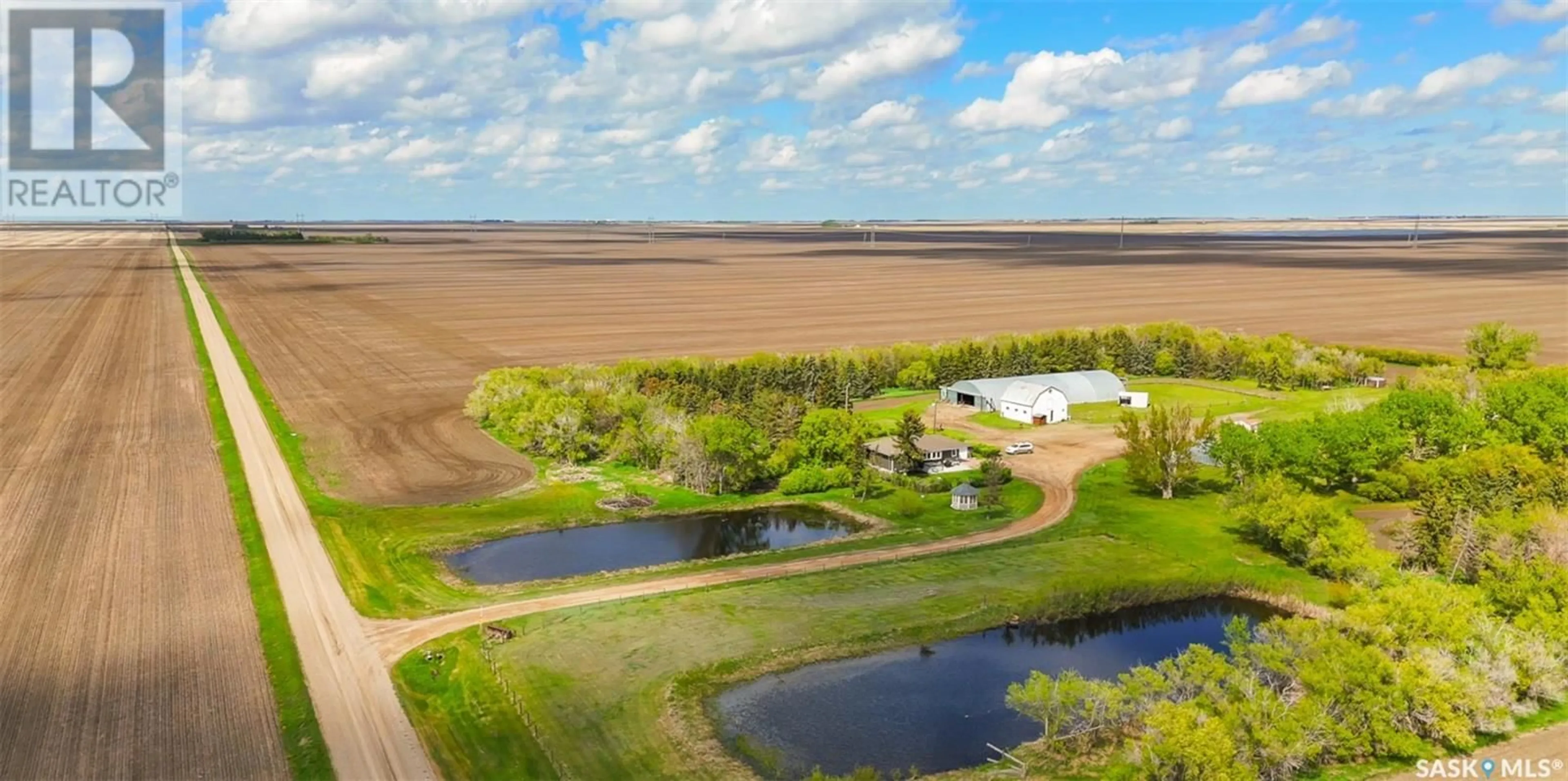 A pic from outside/outdoor area/front of a property/back of a property/a pic from drone, water/lake/river/ocean view for BLAGER ACREAGE, Moose Jaw Rm No. 161 Saskatchewan S6H7K7