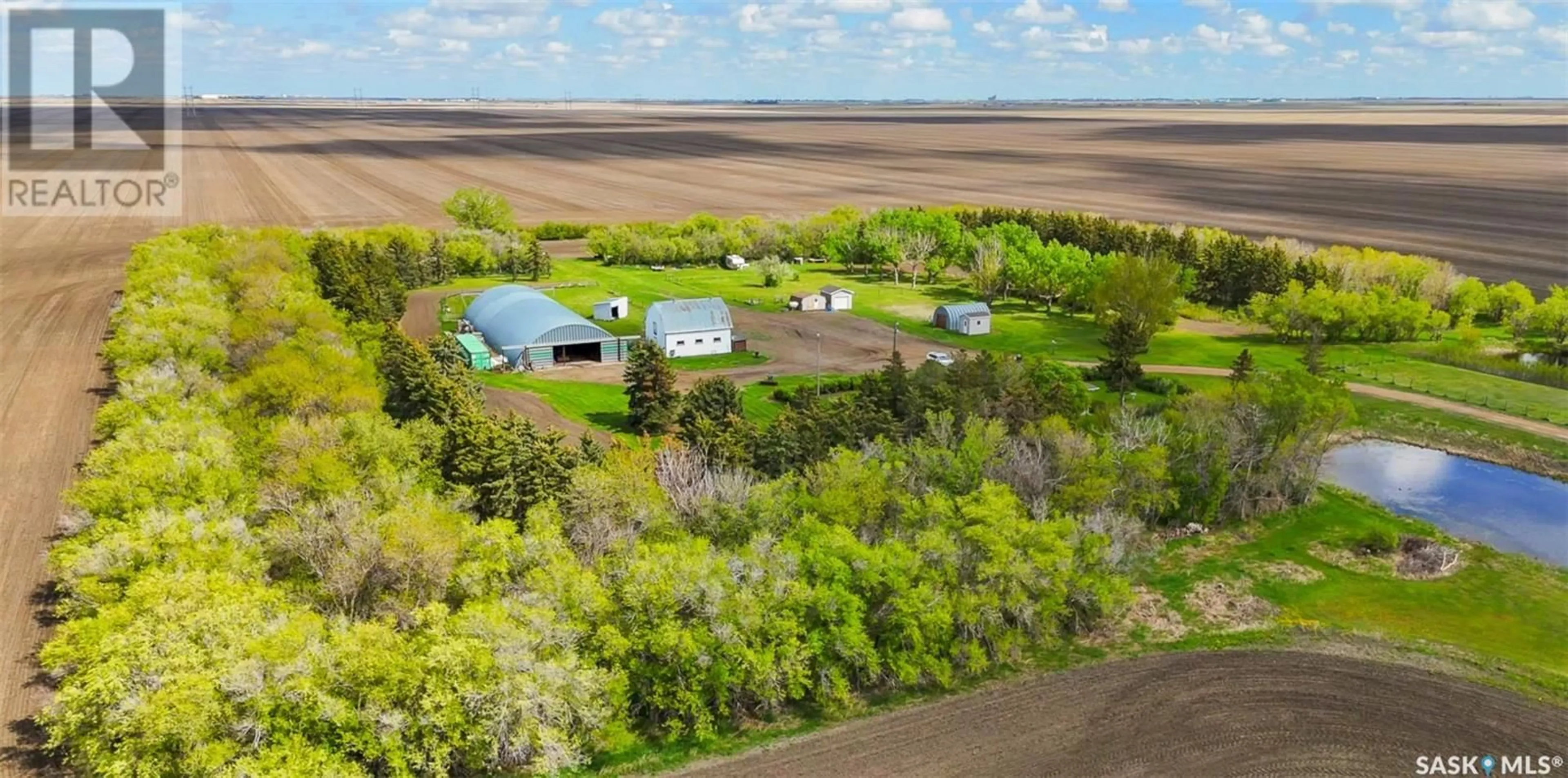 A pic from outside/outdoor area/front of a property/back of a property/a pic from drone, water/lake/river/ocean view for BLAGER ACREAGE, Moose Jaw Rm No. 161 Saskatchewan S6H7K7