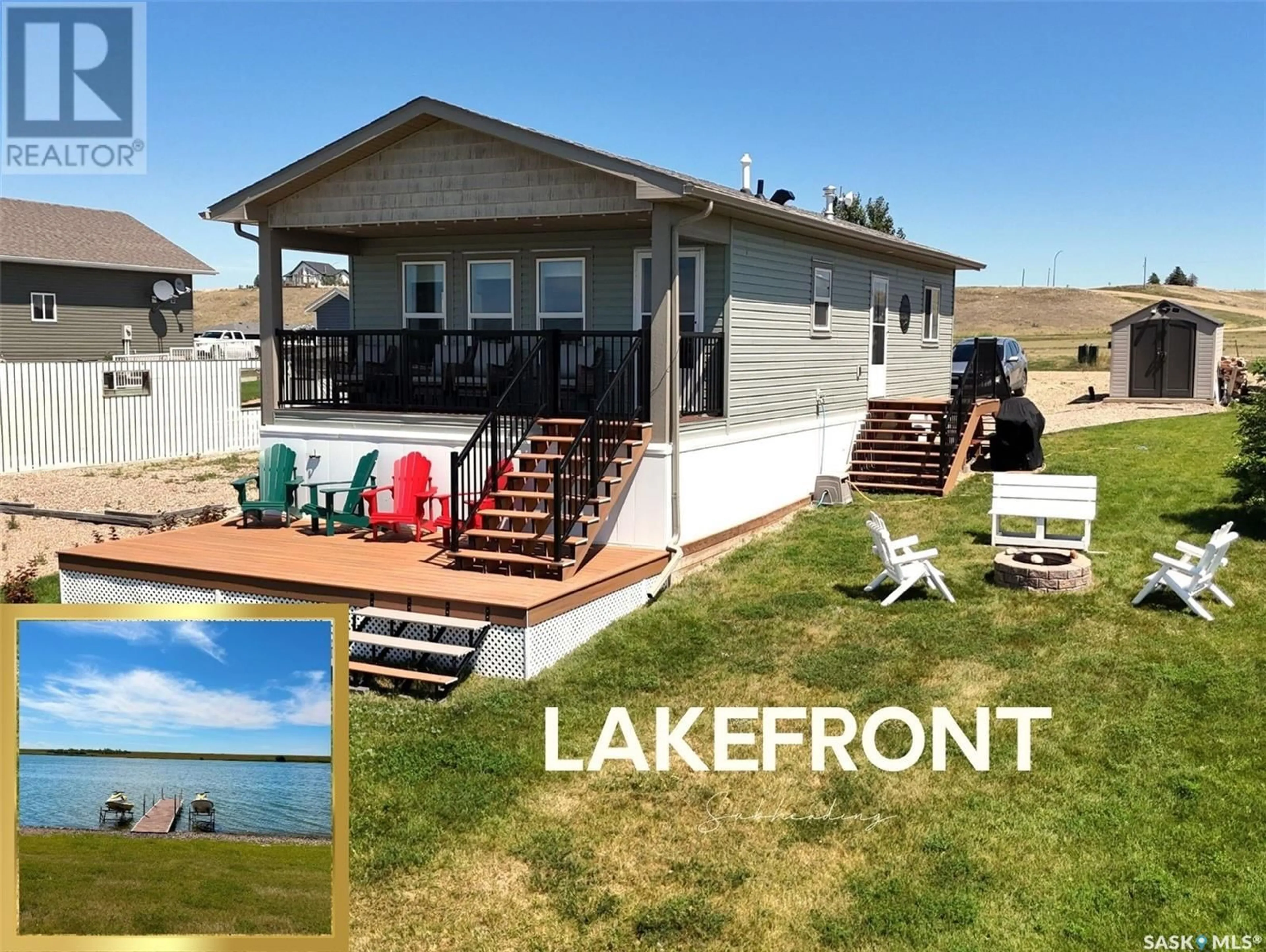 A pic from outside/outdoor area/front of a property/back of a property/a pic from drone, water/lake/river/ocean view for 11 LAKEVIEW DRIVE, Webb Rm No. 138 Saskatchewan S0N2N0