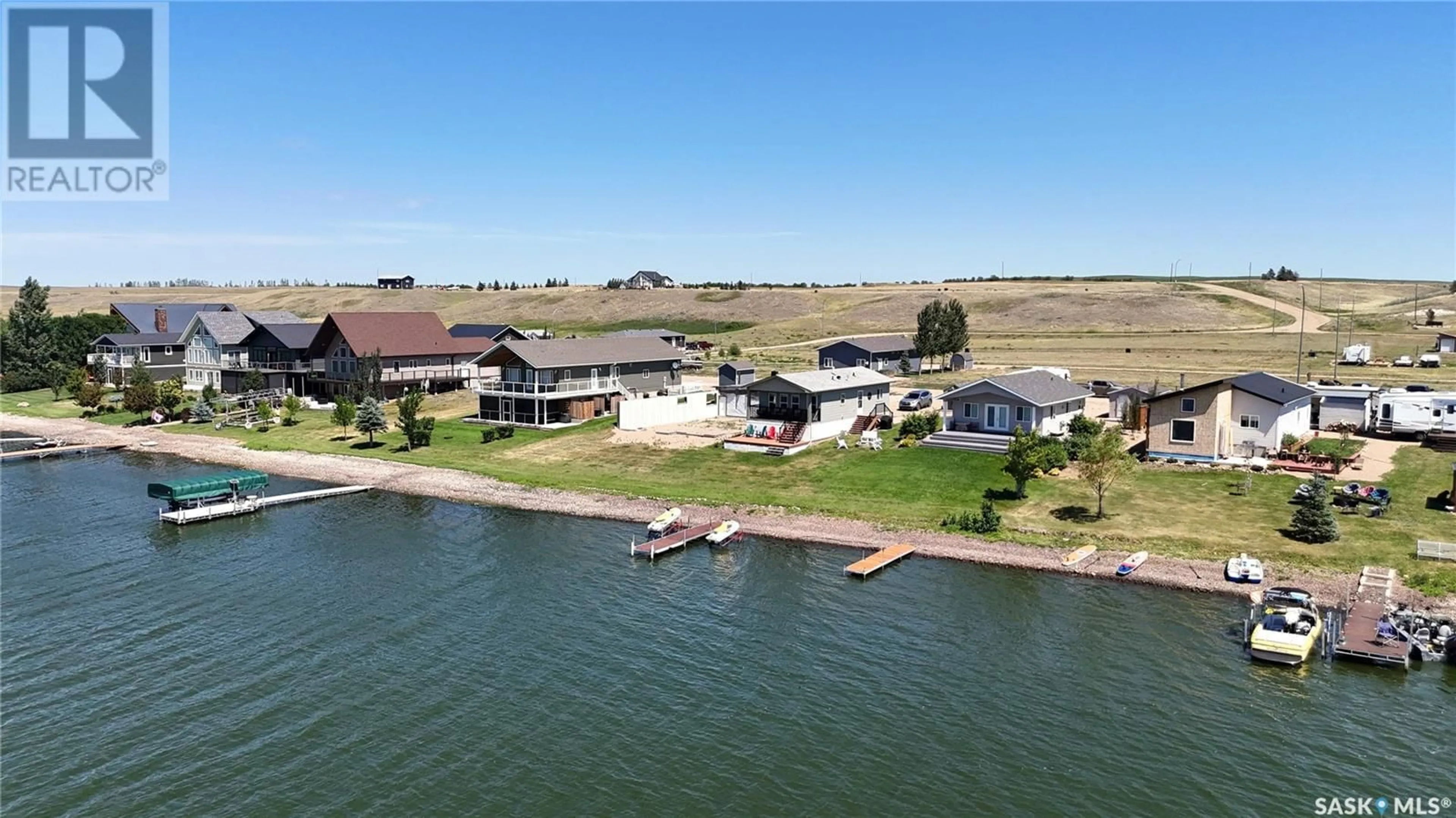 A pic from outside/outdoor area/front of a property/back of a property/a pic from drone, water/lake/river/ocean view for 11 LAKEVIEW DRIVE, Webb Rm No. 138 Saskatchewan S0N2N0