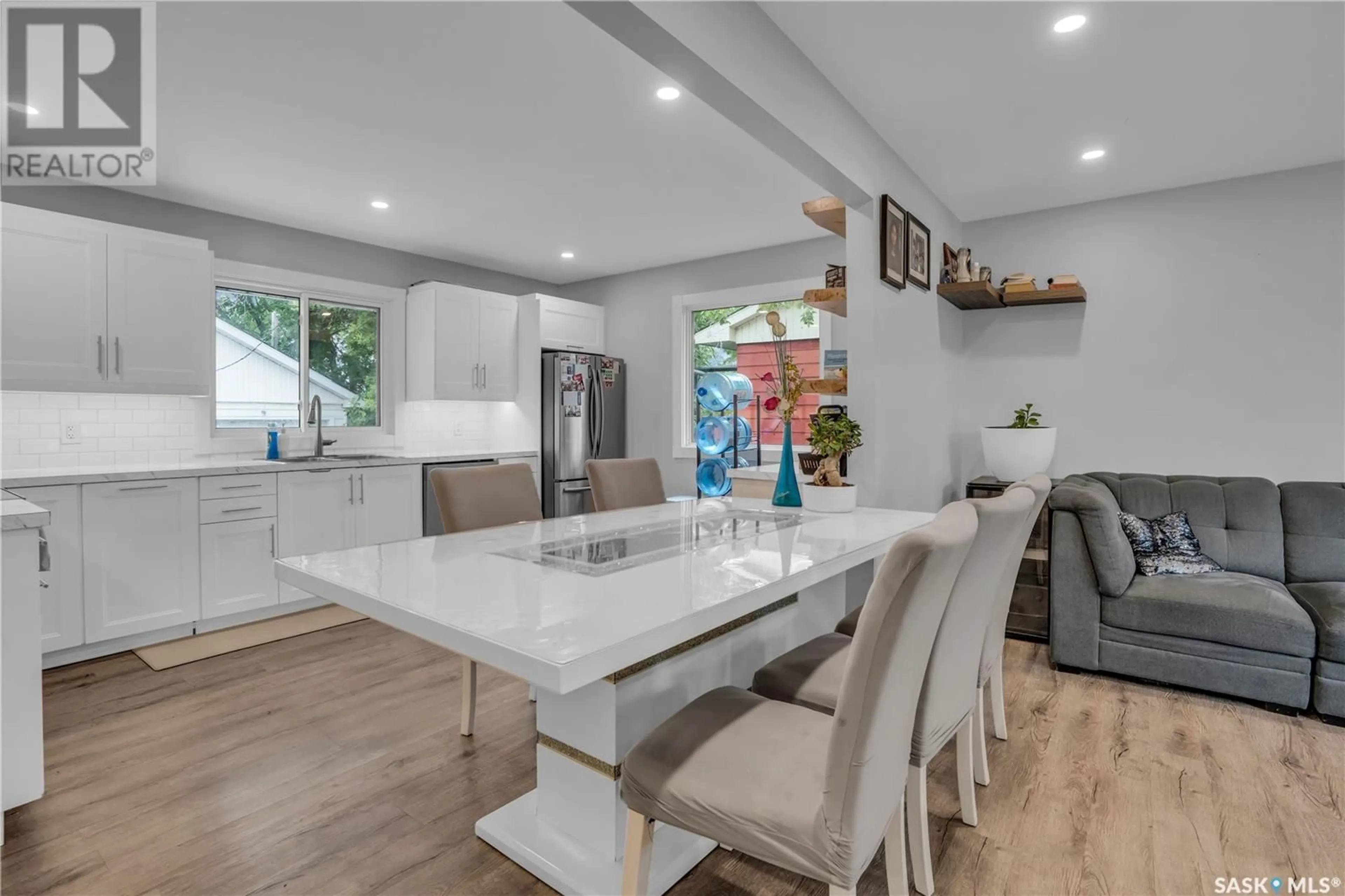 Open concept kitchen, ceramic/tile floor for 3515 LANG AVENUE, Regina Saskatchewan S4R3V3