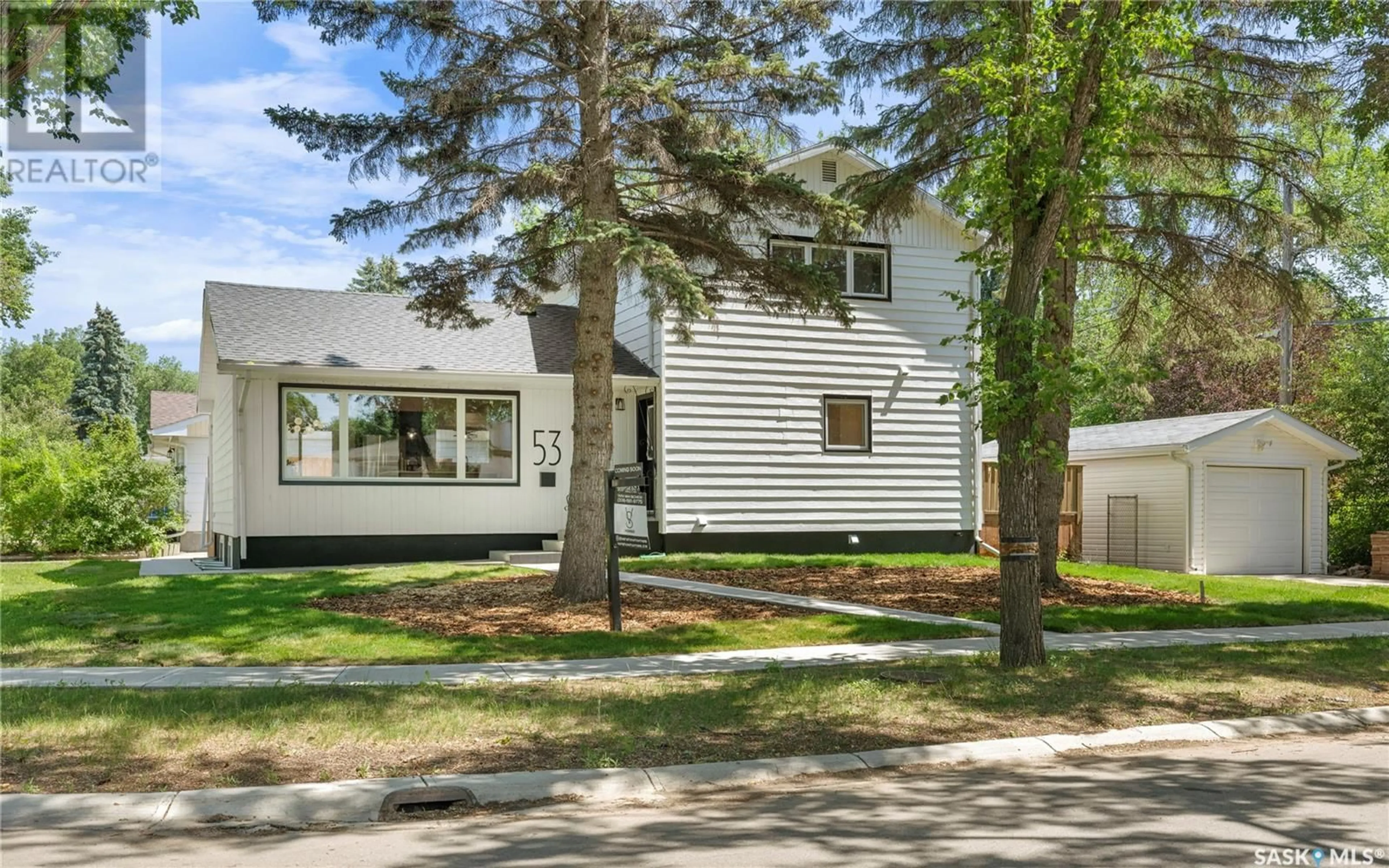 Home with vinyl exterior material, street for 53 LANGLEY STREET, Regina Saskatchewan S4S3V5