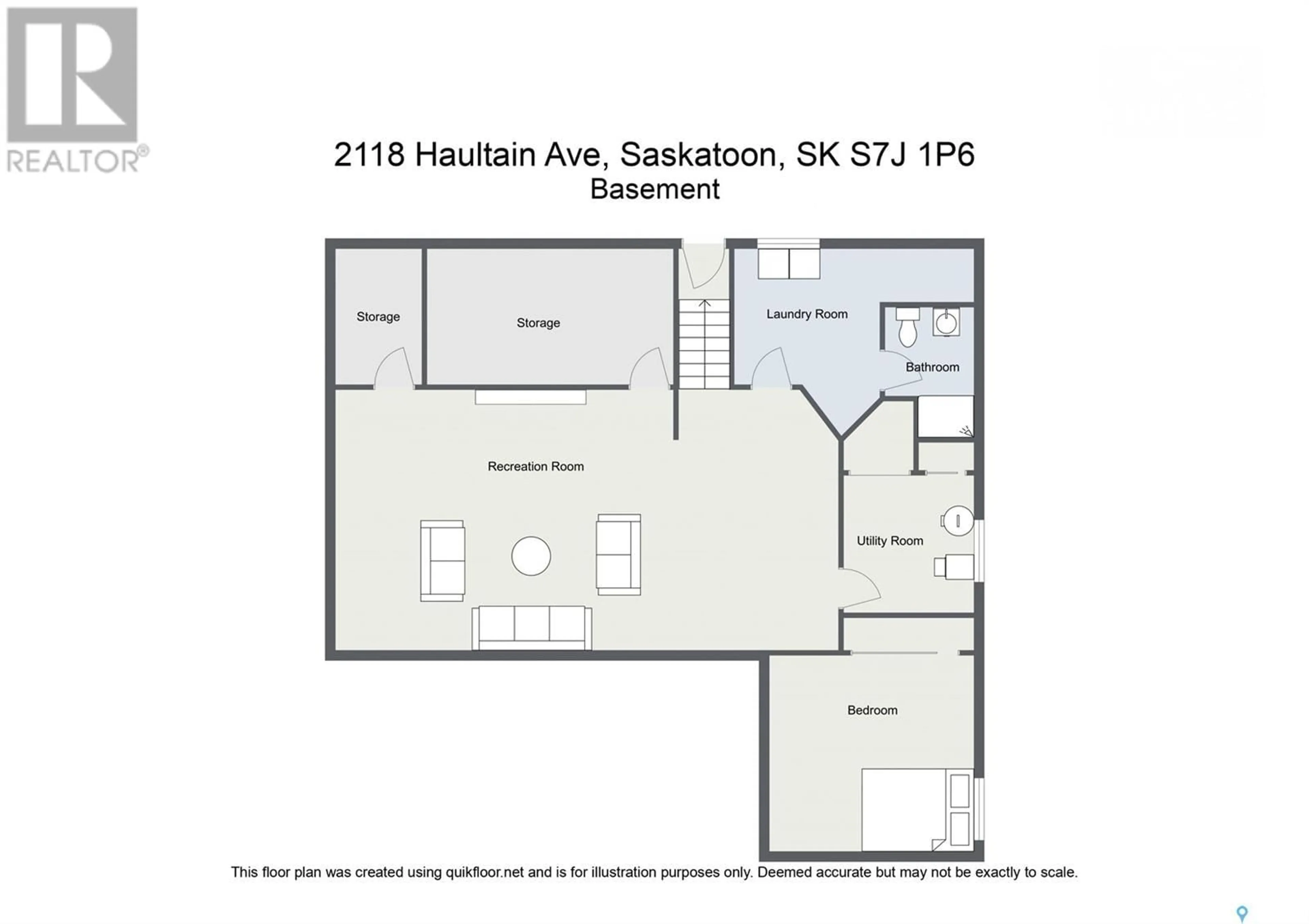 Floor plan for 2118 HAULTAIN AVENUE, Saskatoon Saskatchewan S7J1P6