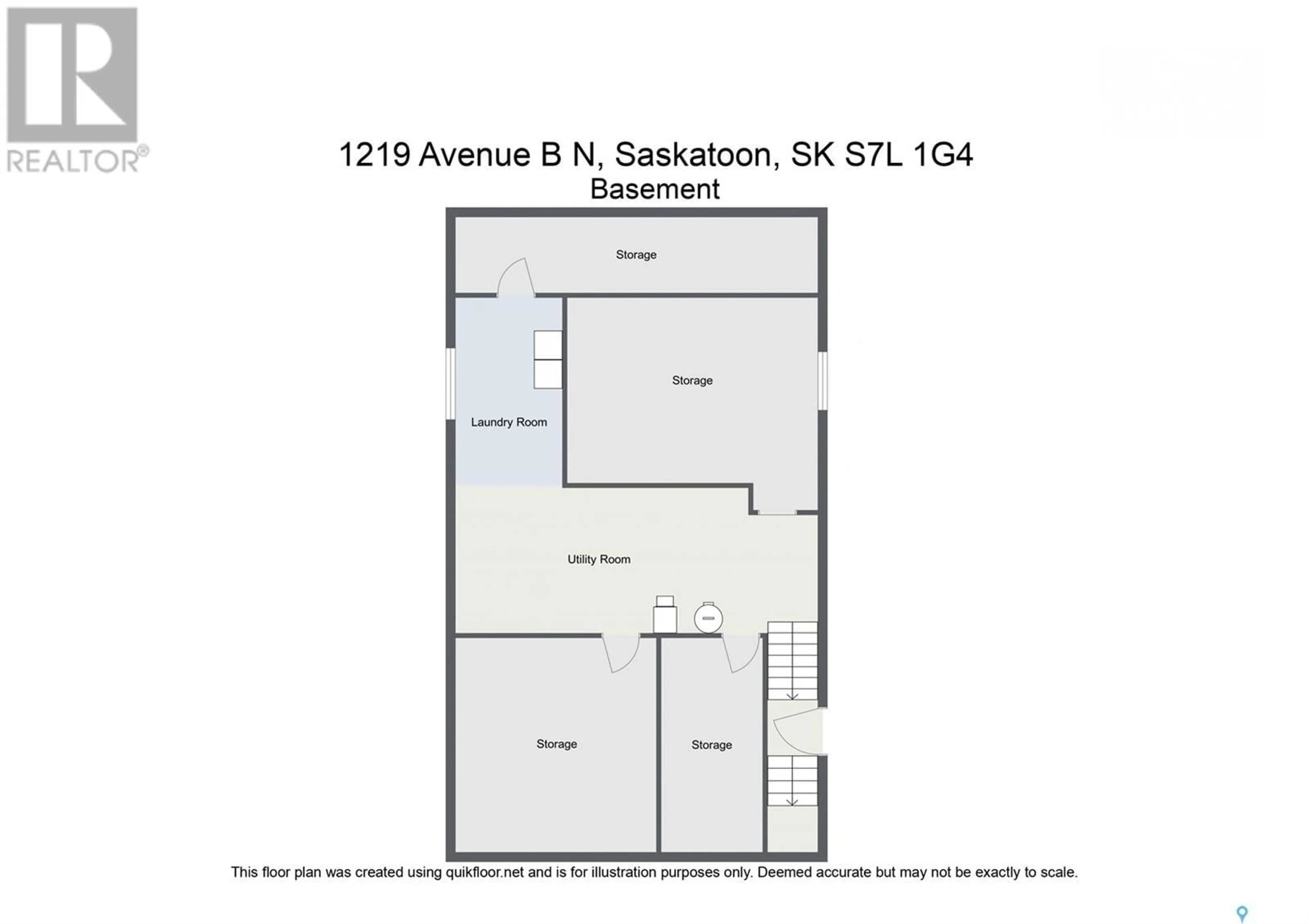 Floor plan for 1219 B AVENUE, Saskatoon Saskatchewan S7L1G4