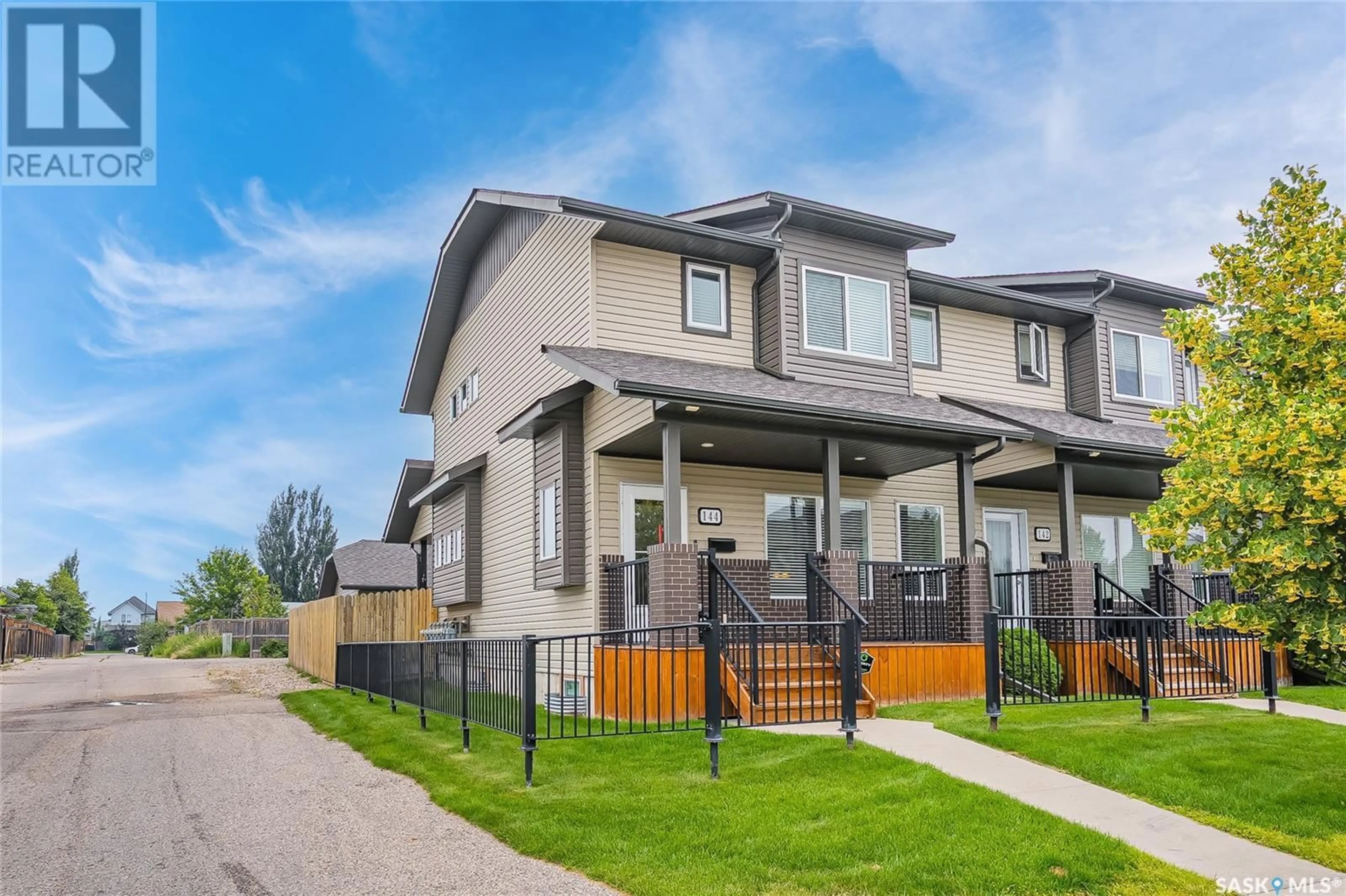 Home with vinyl exterior material, street for 144 SHEPHERD CRESCENT, Saskatoon Saskatchewan S7W0L7
