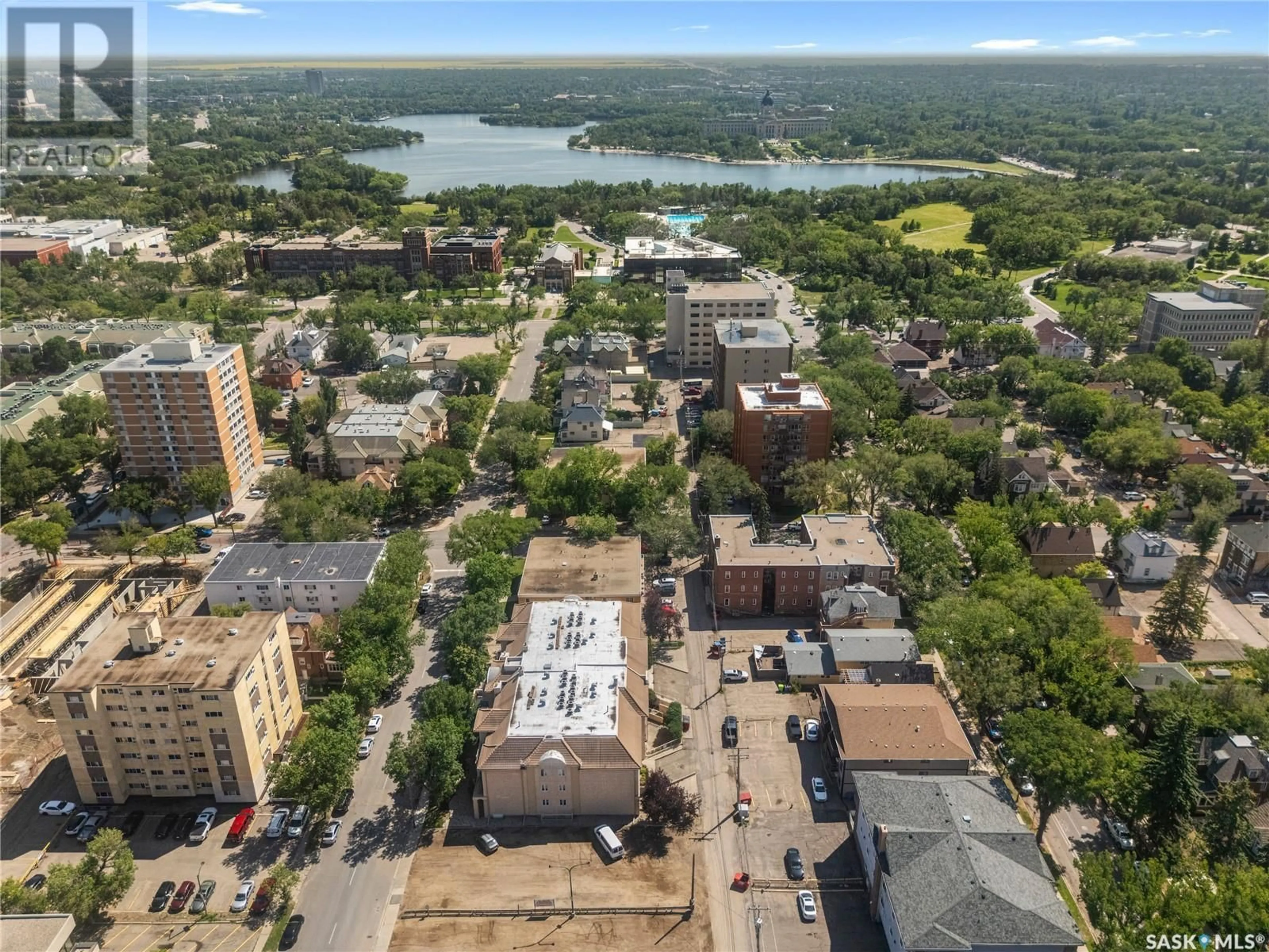 A pic from outside/outdoor area/front of a property/back of a property/a pic from drone, street for 205 - 2242 CORNWALL STREET, Regina Saskatchewan S4P2K9