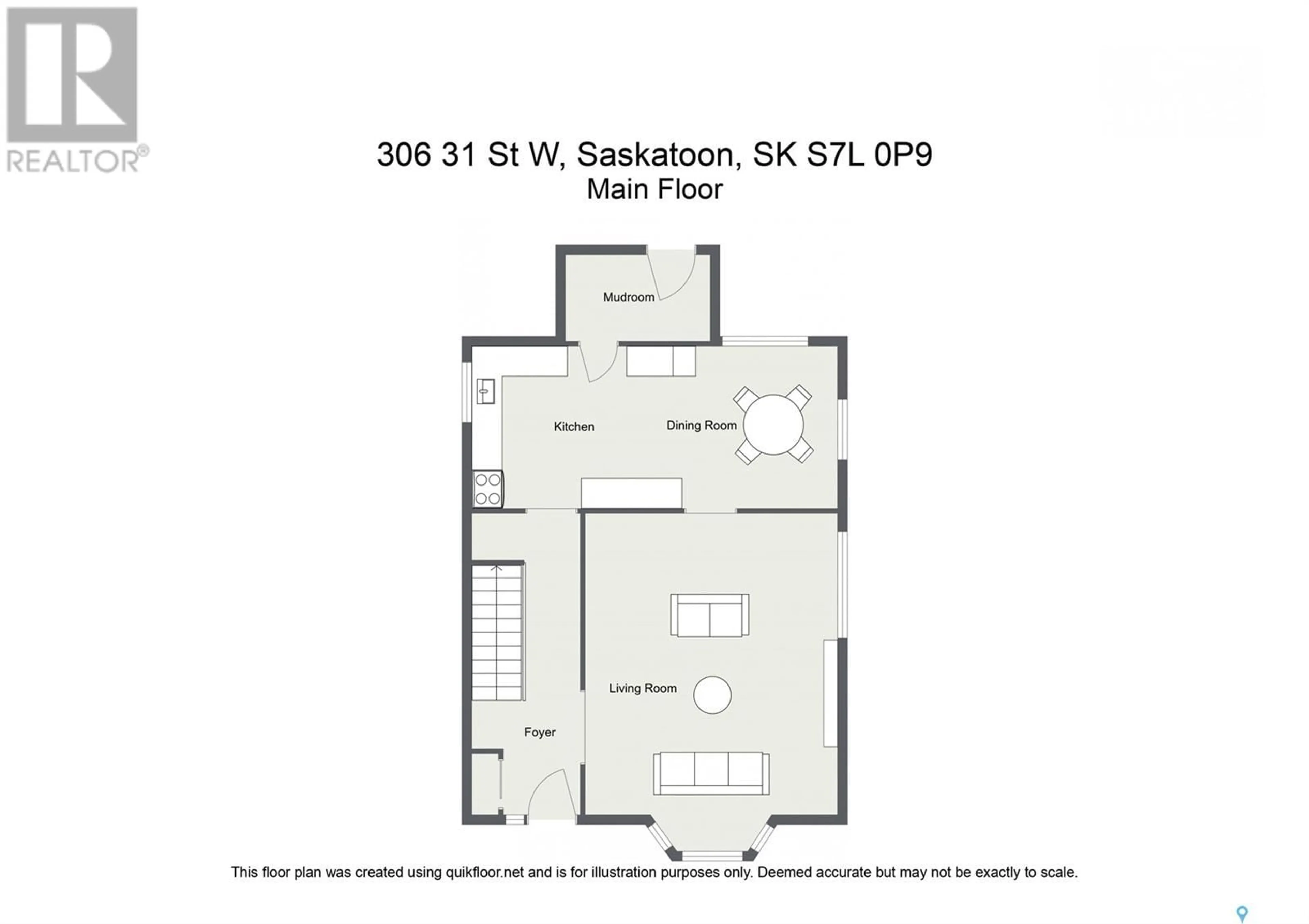 Floor plan for 306 31ST STREET, Saskatoon Saskatchewan S7L0P9