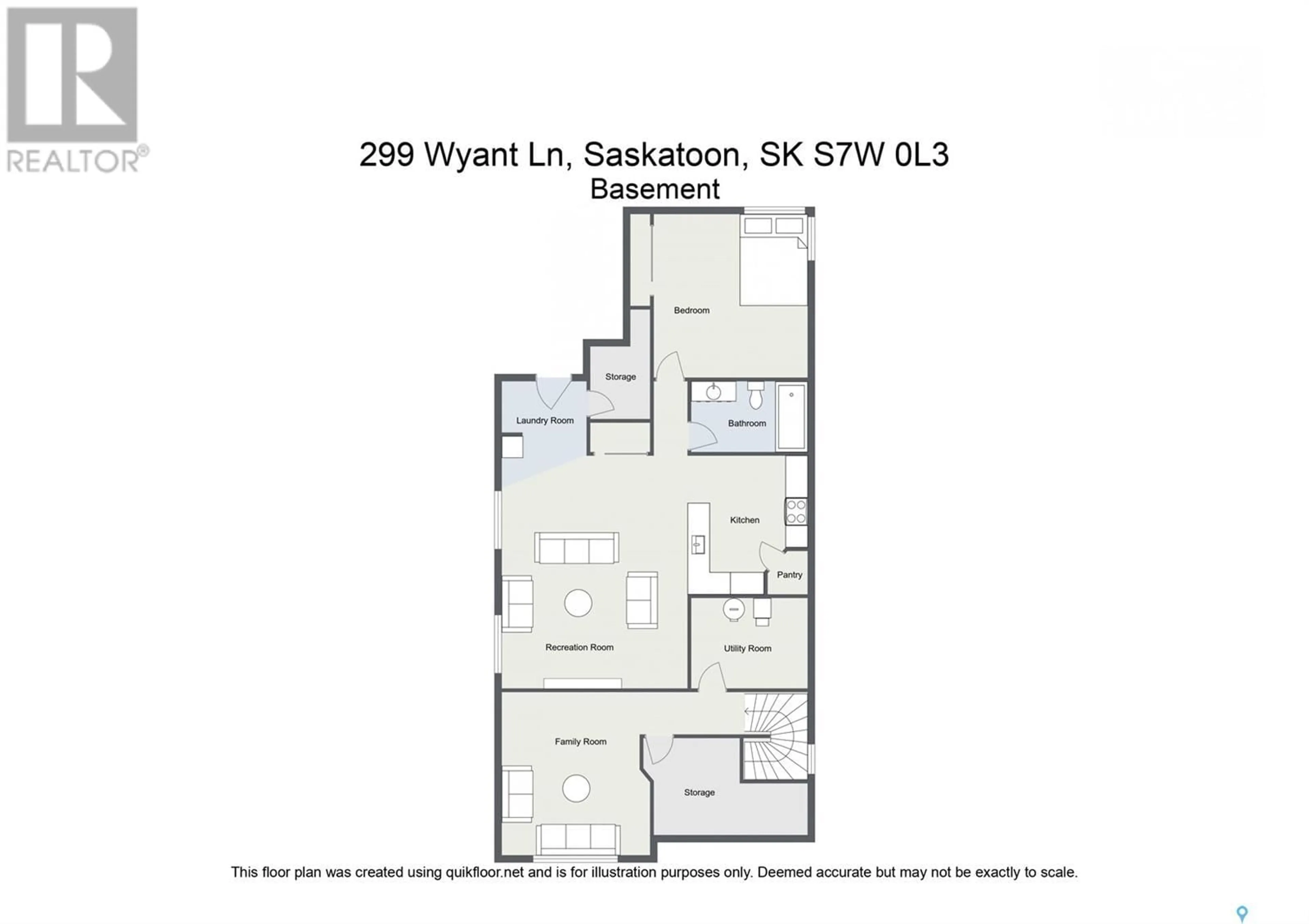 Floor plan for 299 WYANT LANE, Saskatoon Saskatchewan S7W0L3