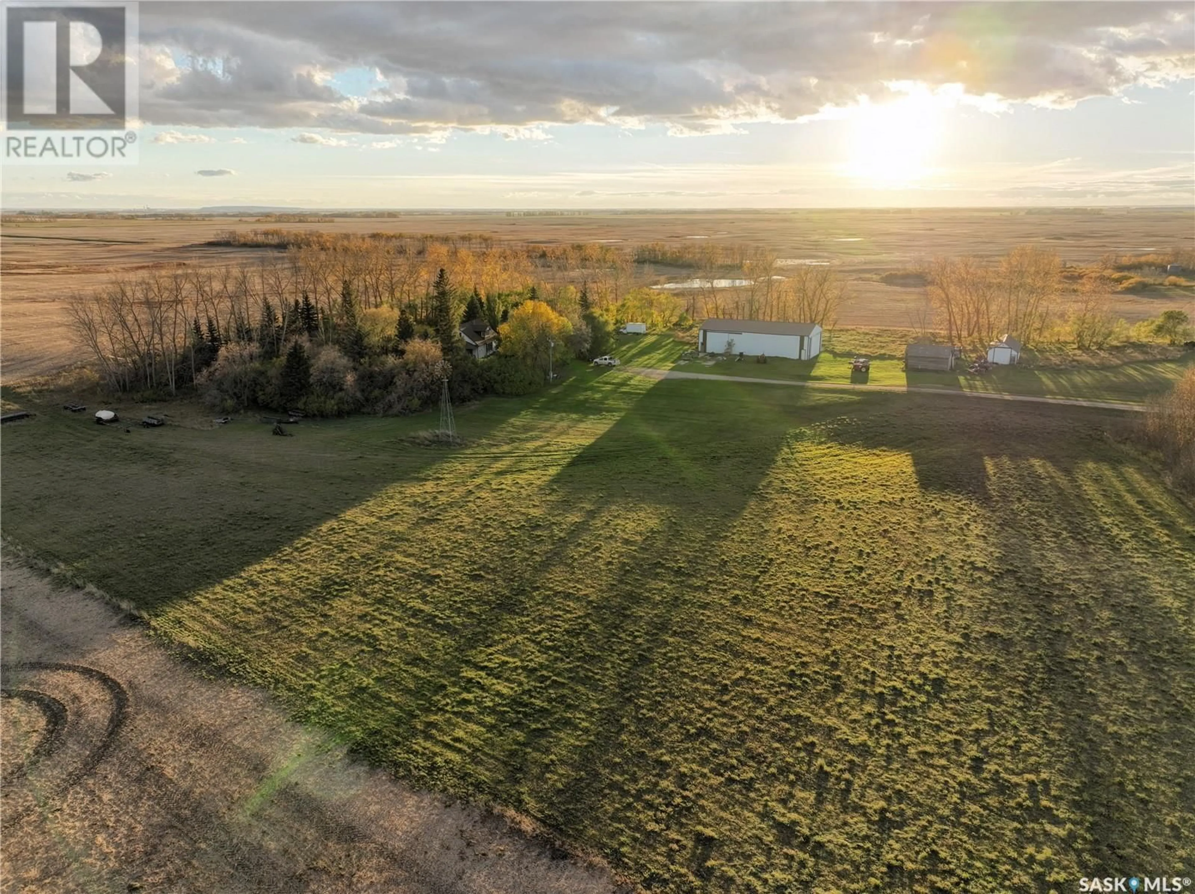 A pic from outside/outdoor area/front of a property/back of a property/a pic from drone, forest/trees view for LOMENDA ACREAGE, Langenburg Rm No. 181 Saskatchewan S0A0M0