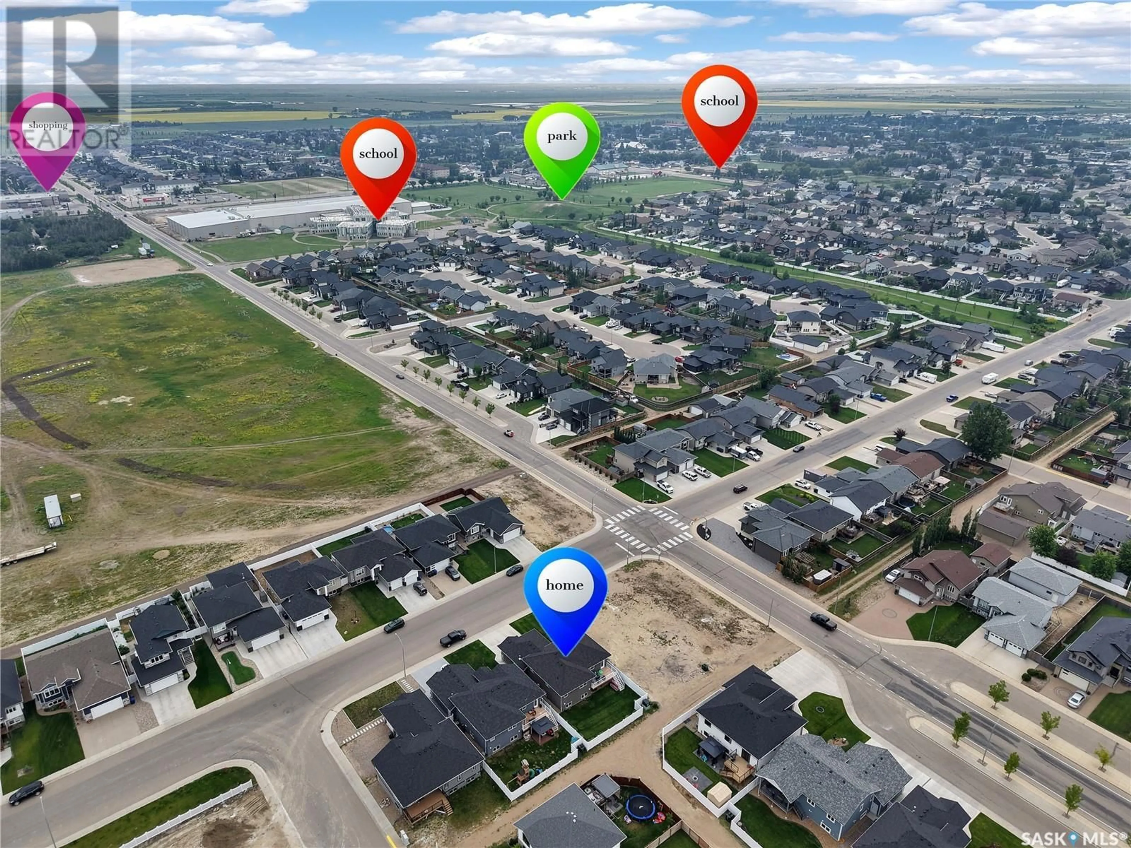 A pic from outside/outdoor area/front of a property/back of a property/a pic from drone, street for 805 1ST AVENUE, Warman Saskatchewan S0K4S5