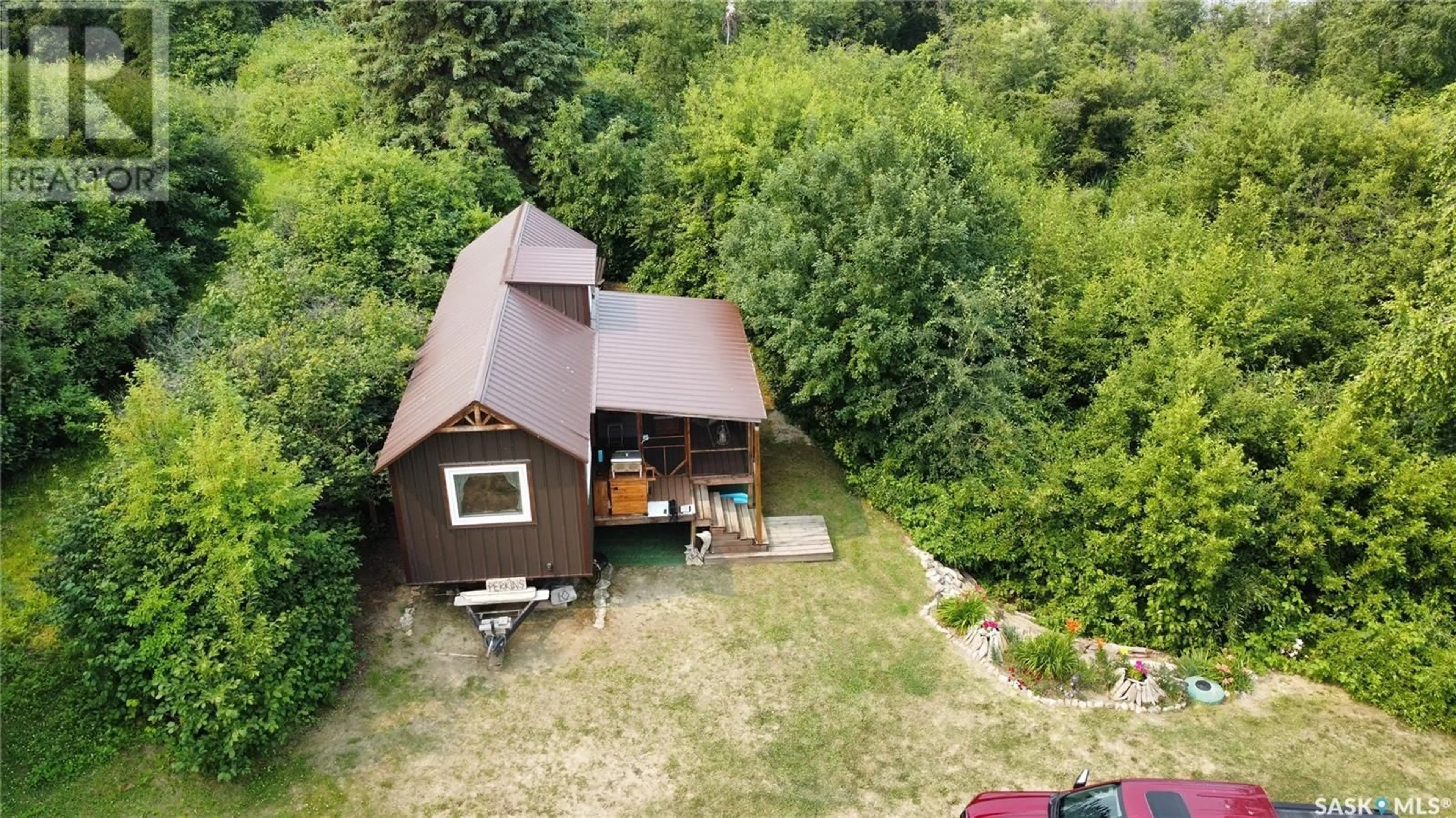 A pic from outside/outdoor area/front of a property/back of a property/a pic from drone, mountain view for Tobin Lake Saskatchewan S0E1E0