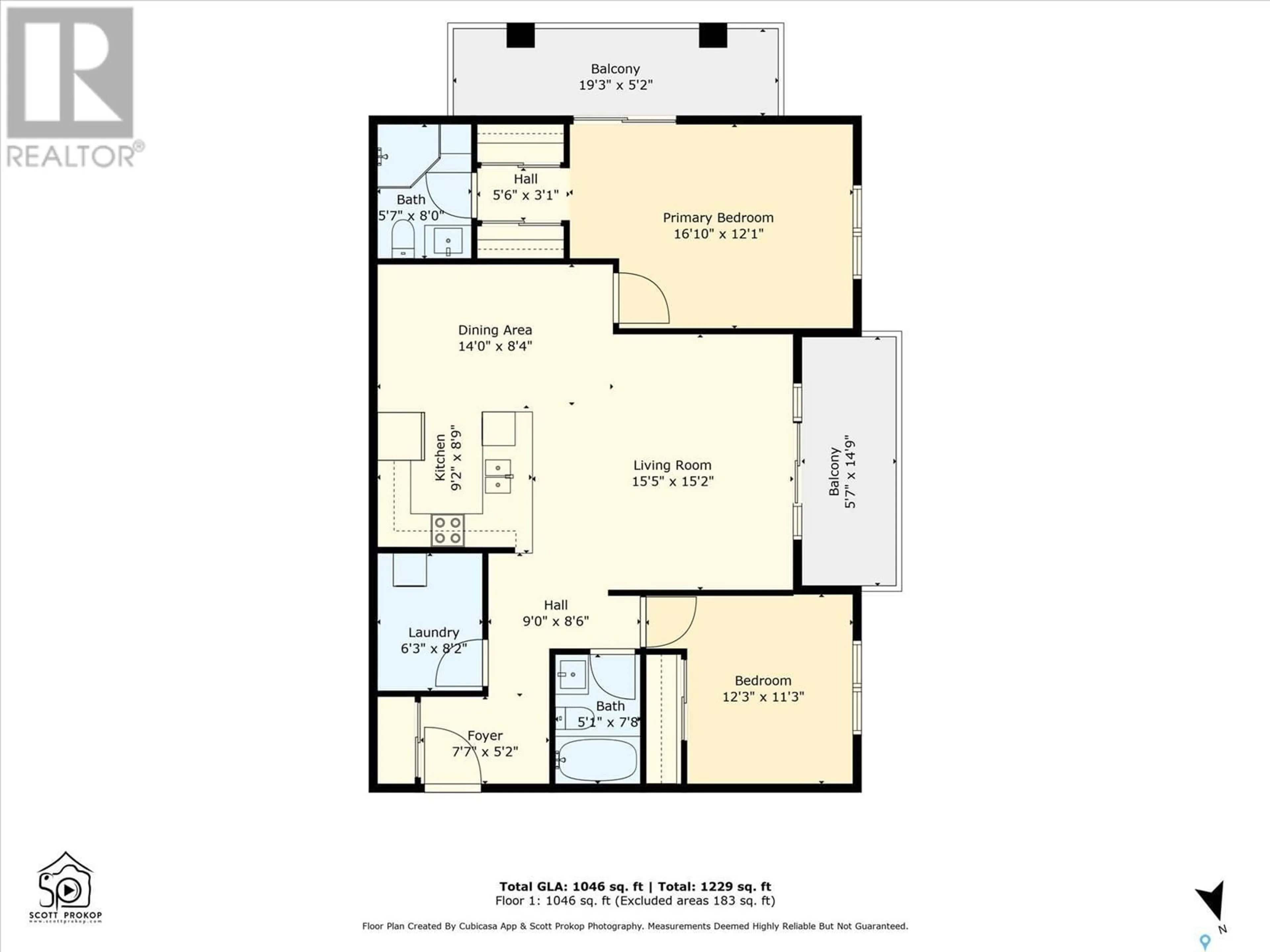 Floor plan for 103 - 721 8TH STREET, Saskatoon Saskatchewan S7H0R4