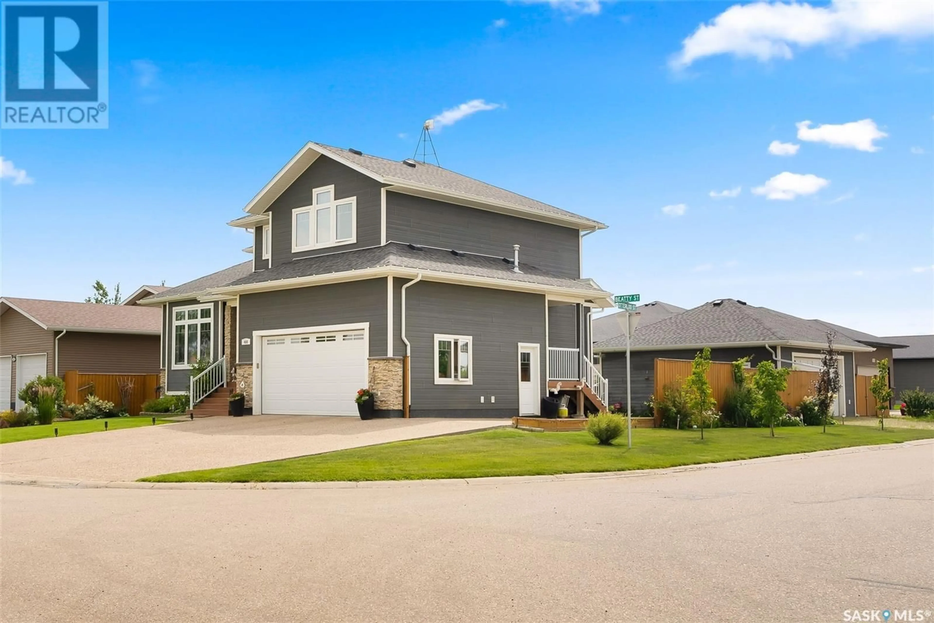 Home with vinyl exterior material, street for 408 BEATTY STREET, Indian Head Saskatchewan S0G2K0