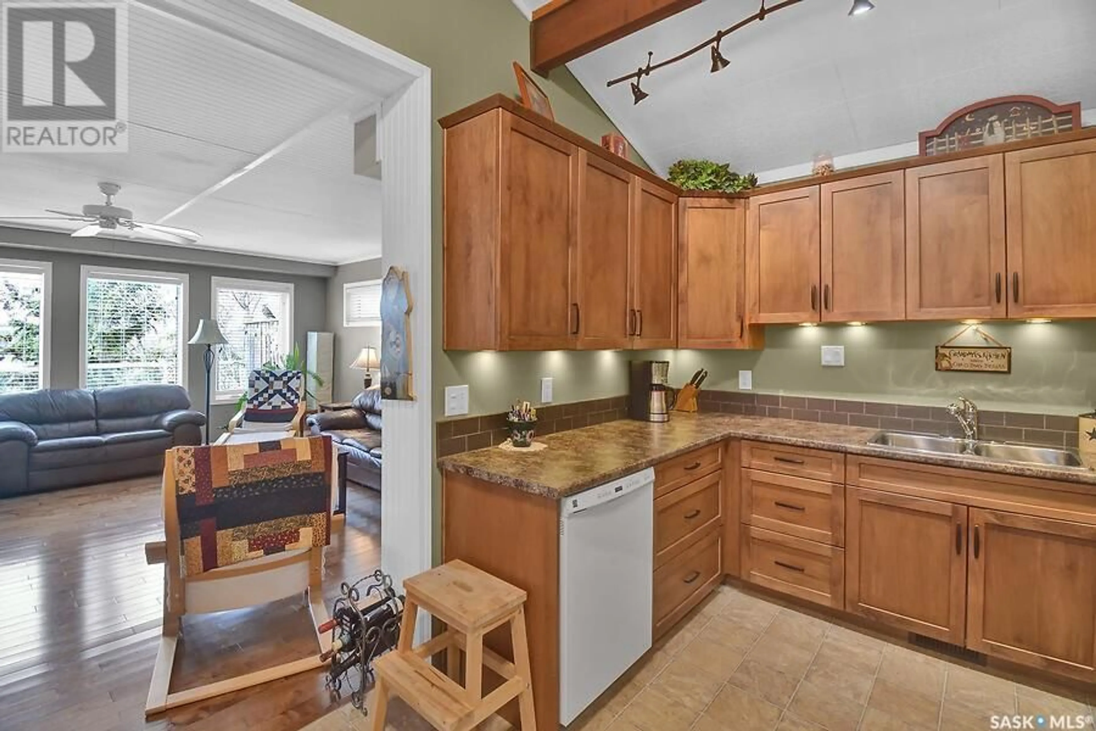 Open concept kitchen, ceramic/tile floor for Blk 15 - Lot 5 NICKORICK BEACH, Wakaw Lake Saskatchewan S0K4P0