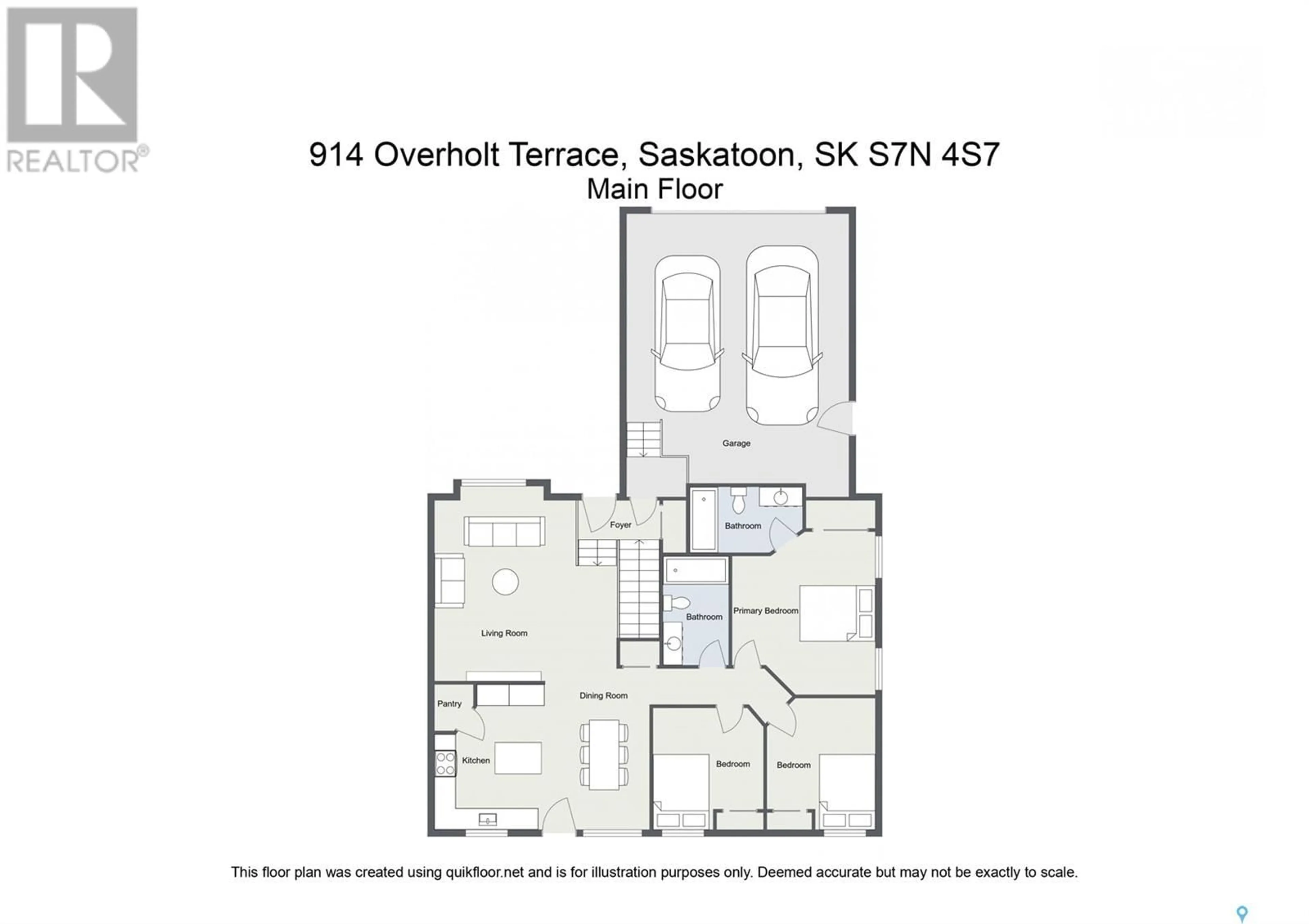 Floor plan for 914 OVERHOLT TERRACE, Saskatoon Saskatchewan S7N4S7