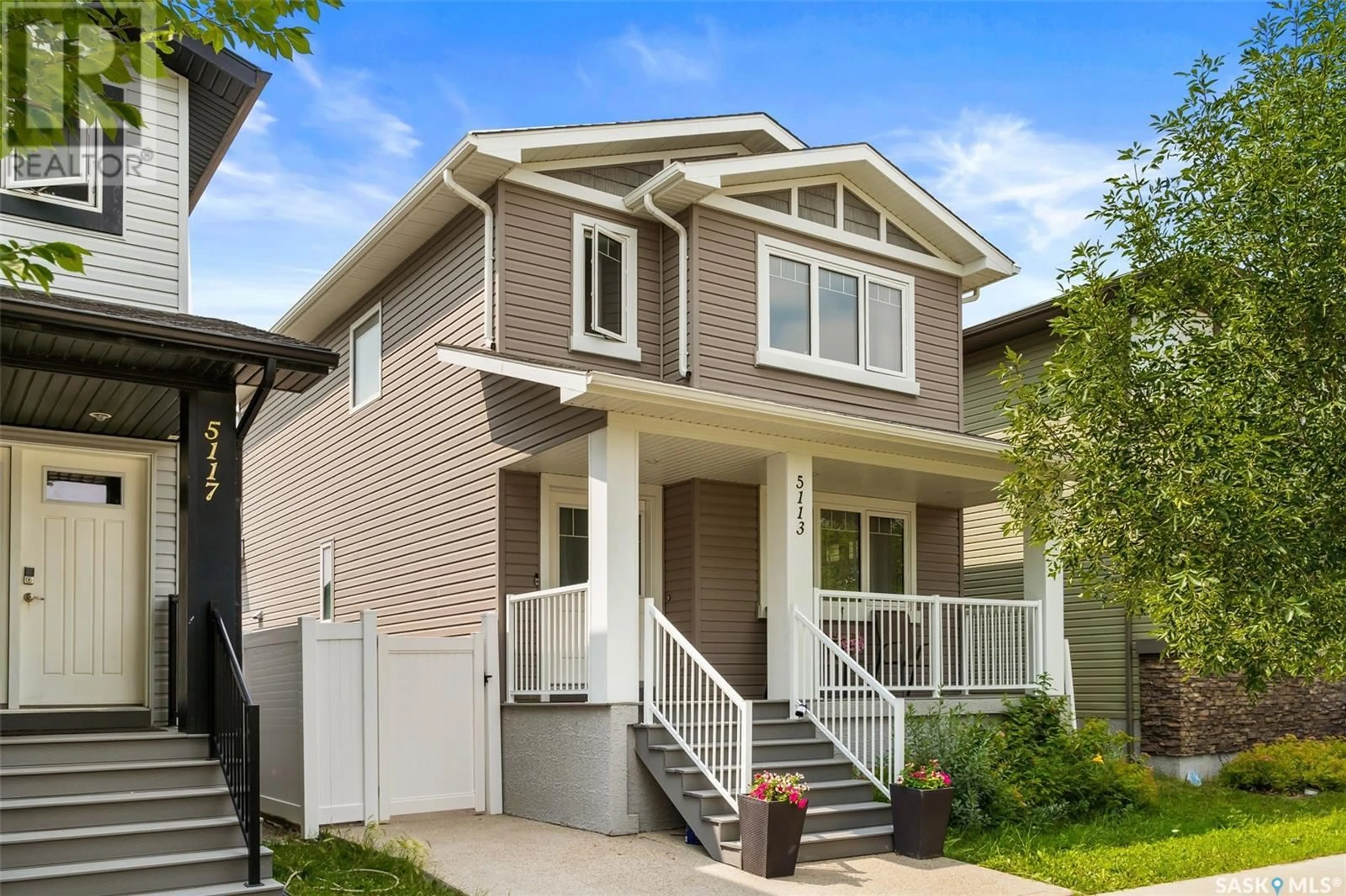 Home with vinyl exterior material, street for 5113 CRANE CRESCENT, Regina Saskatchewan S4W0H9