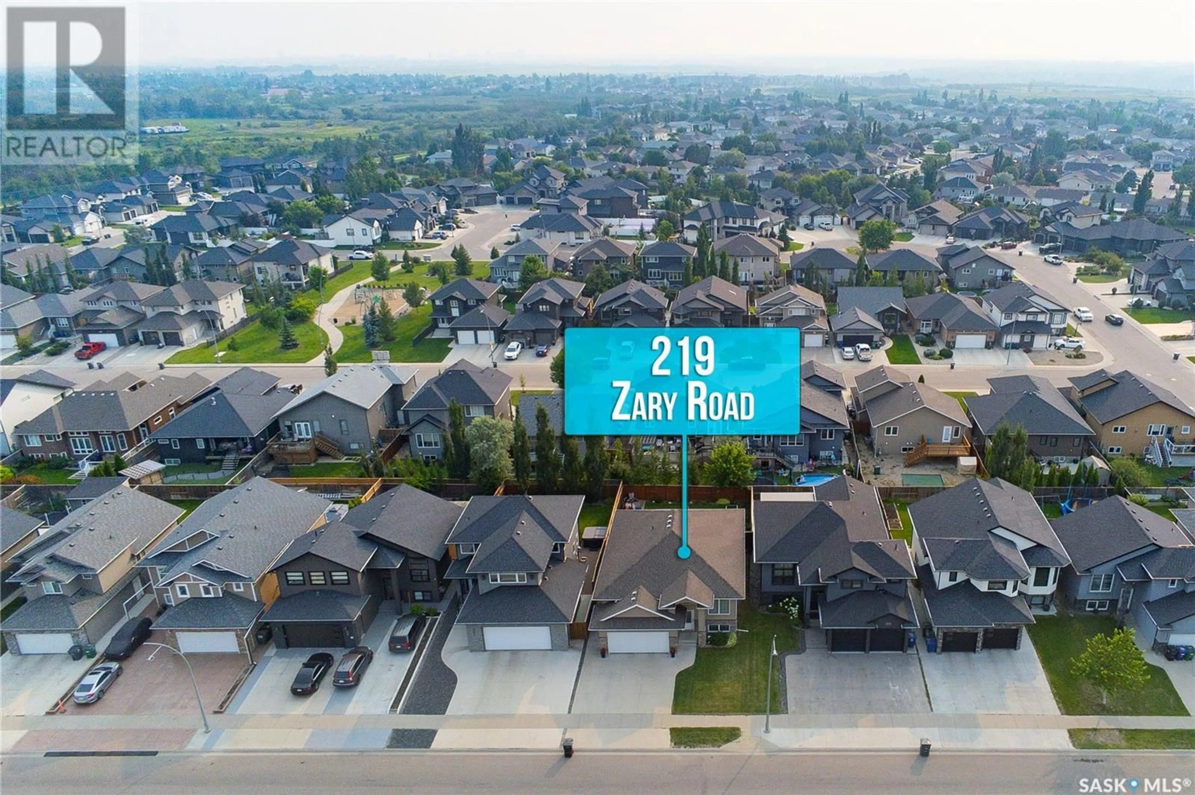 A pic from outside/outdoor area/front of a property/back of a property/a pic from drone, city buildings view from balcony for 219 ZARY ROAD, Saskatoon Saskatchewan S7K0K3