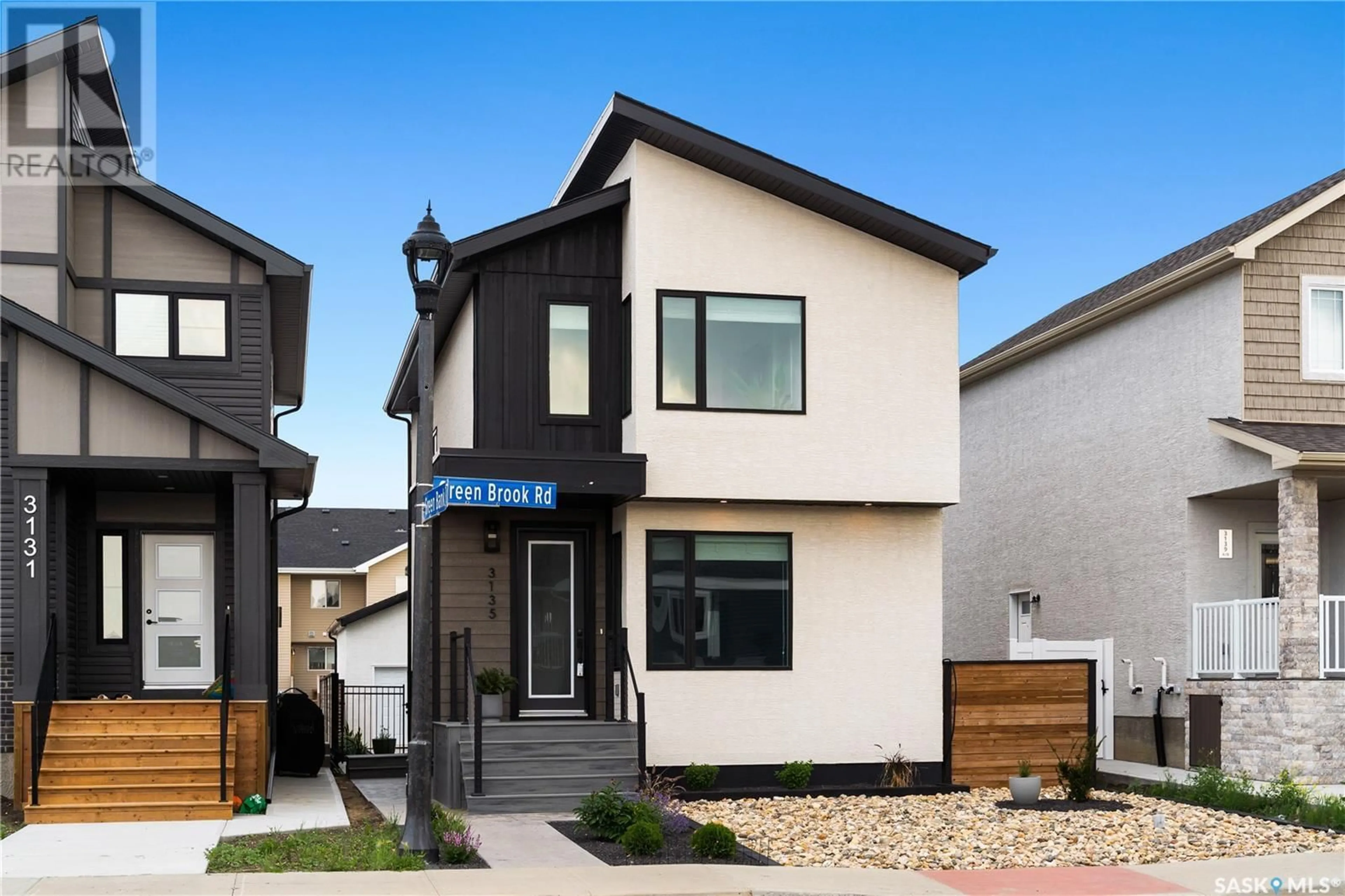 Home with brick exterior material, street for 3135 GREEN BROOK ROAD, Regina Saskatchewan S4V3R8