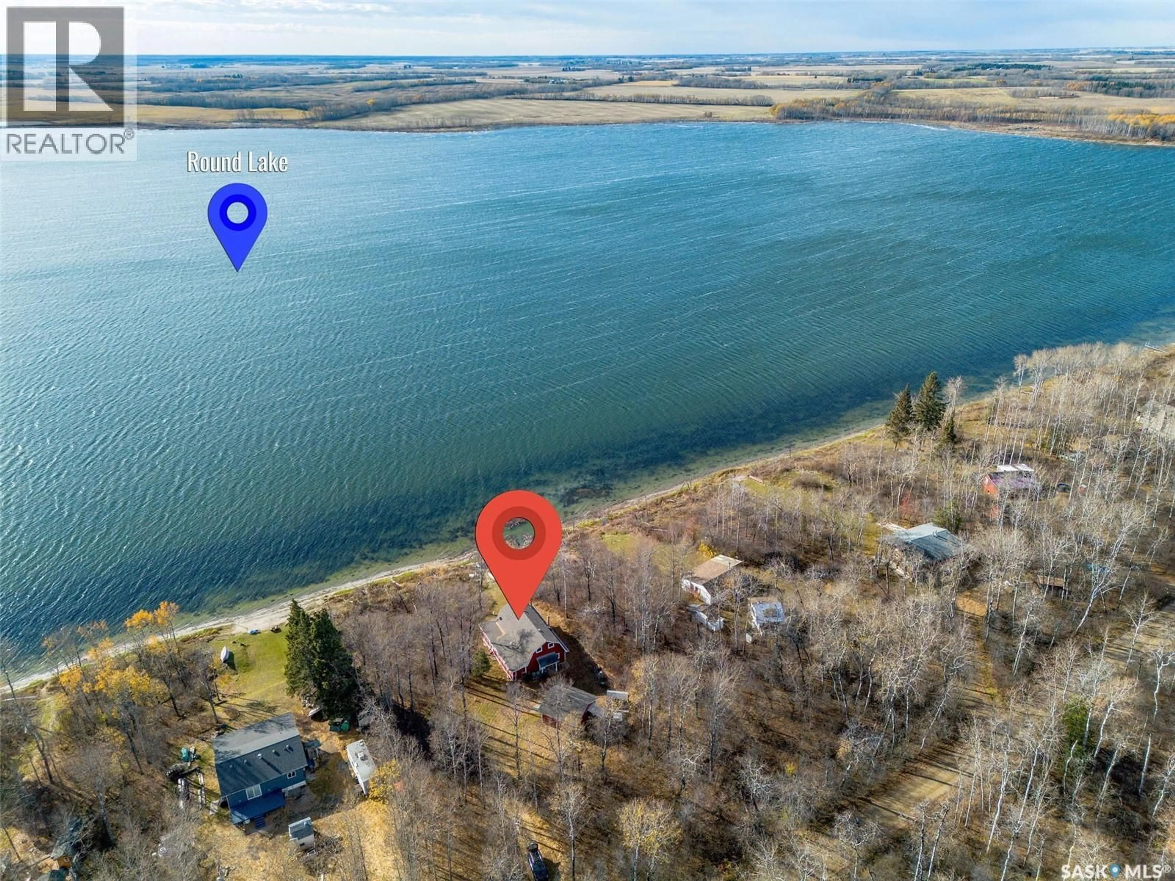 A pic from outside/outdoor area/front of a property/back of a property/a pic from drone, water/lake/river/ocean view for 17 ROUND LAKE, Shellbrook Rm No. 493 Saskatchewan S0A3Y0