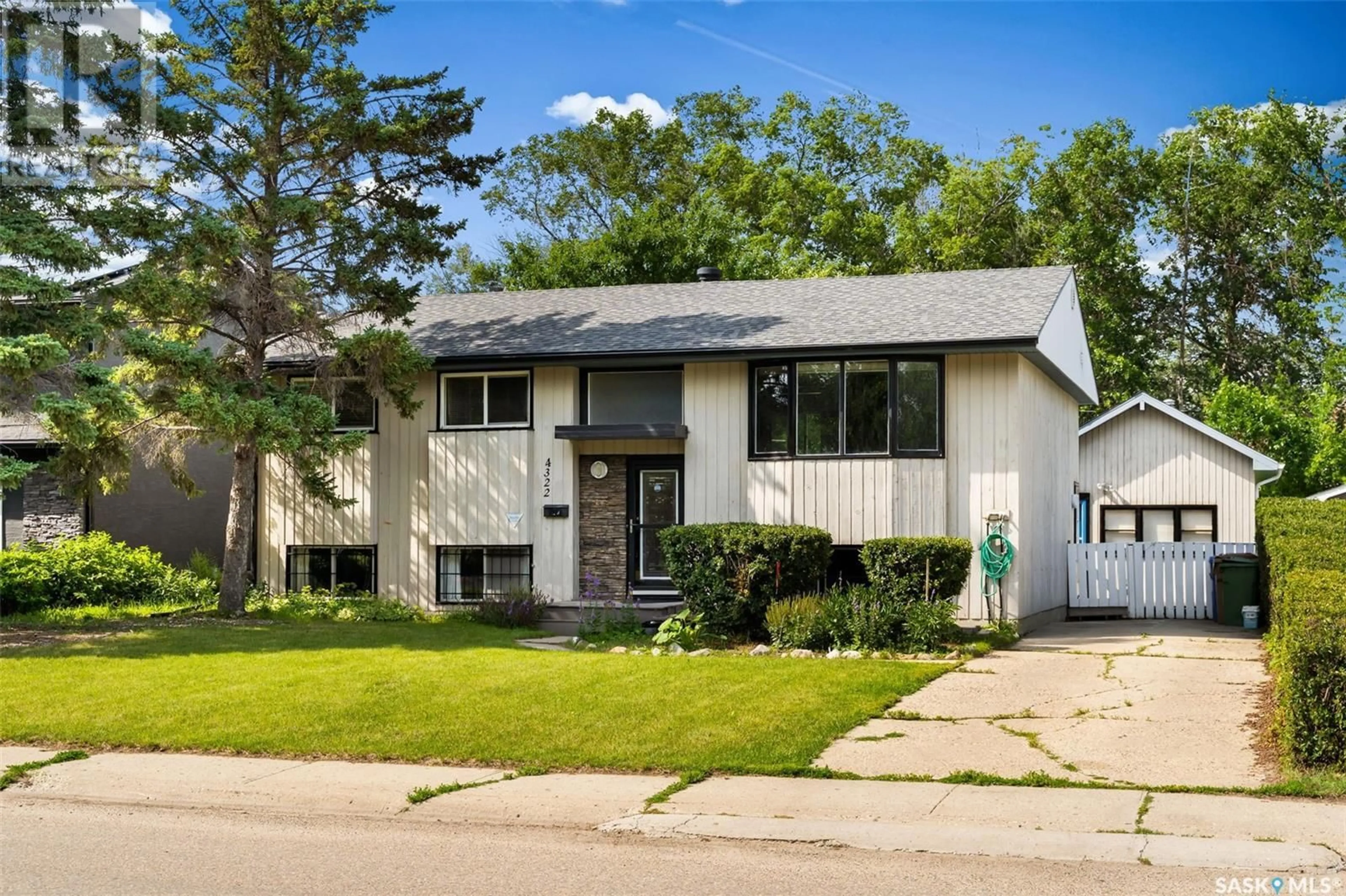 Home with vinyl exterior material, street for 4322 CASTLE ROAD, Regina Saskatchewan S4S4W3