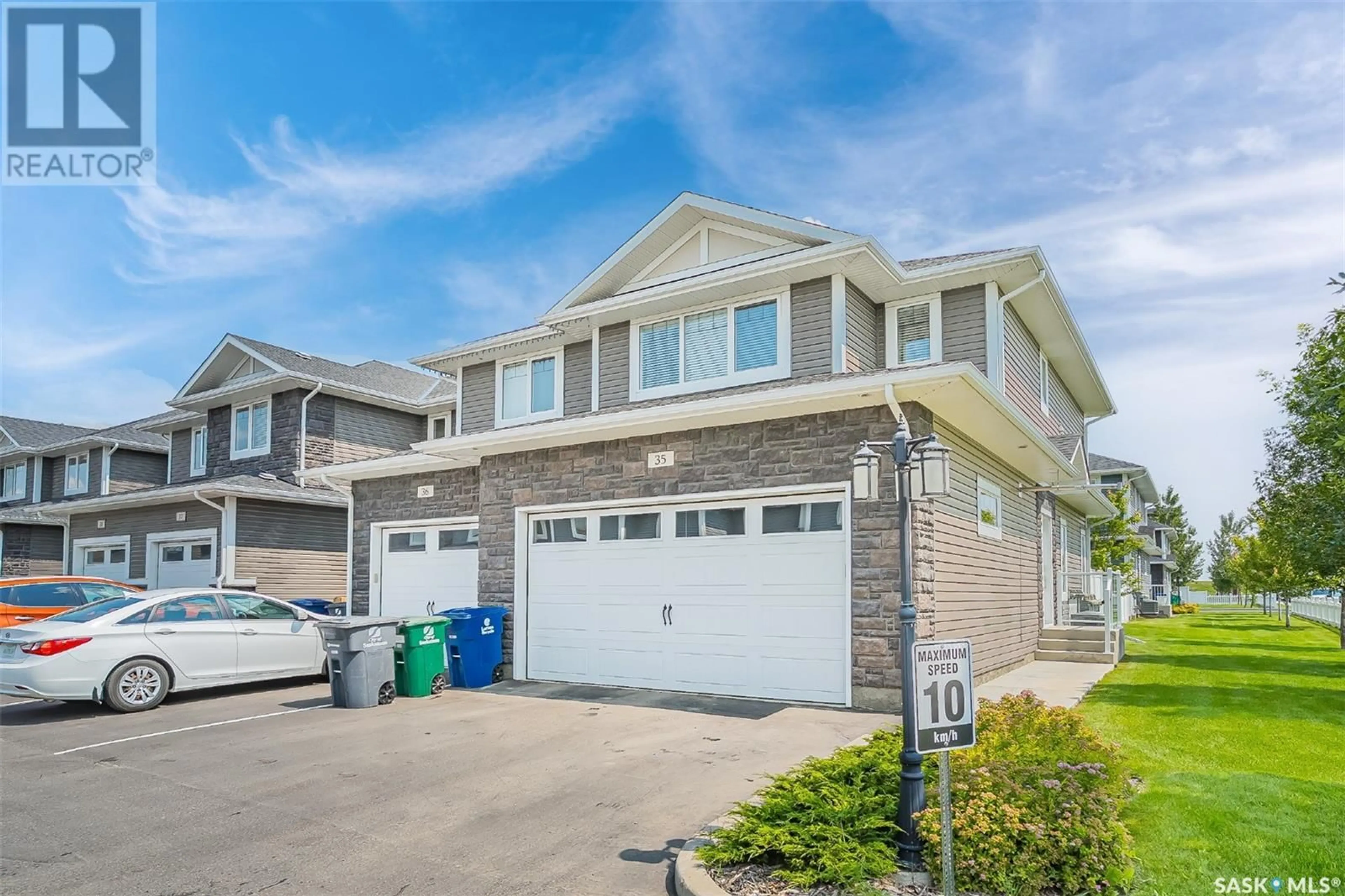 Home with vinyl exterior material, street for 115 - 35 VELTKAMP CRESCENT, Saskatoon Saskatchewan S7T0T7