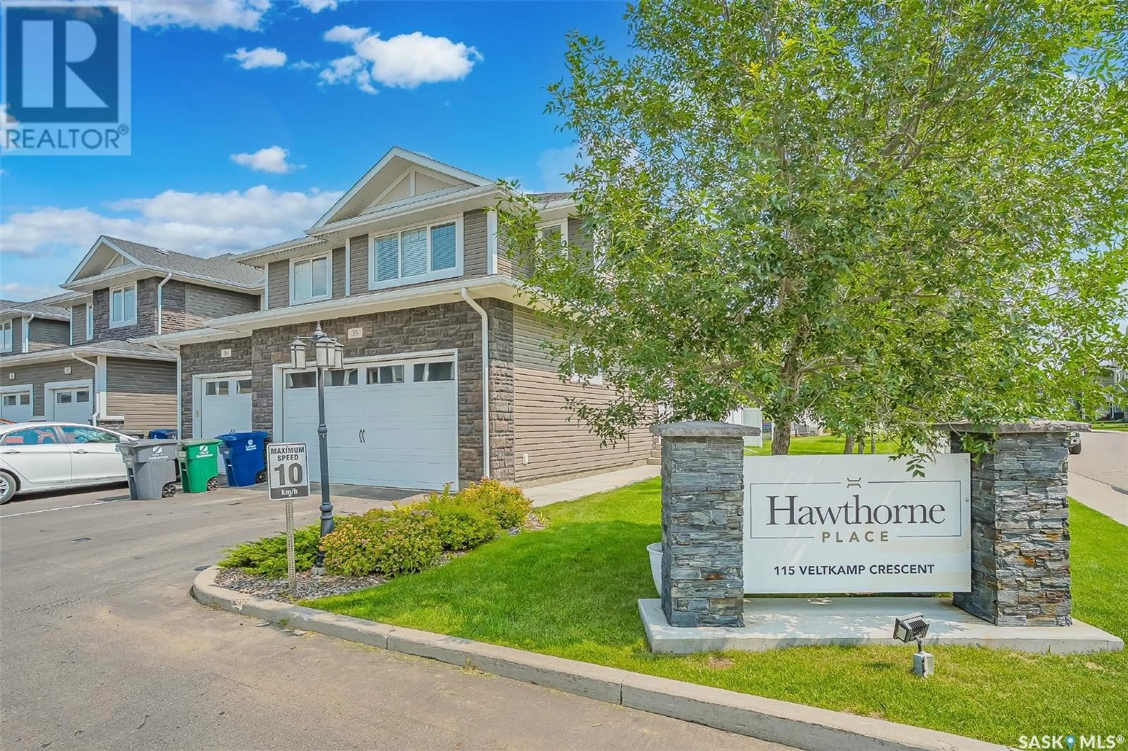 Home with vinyl exterior material, street for 115 - 35 VELTKAMP CRESCENT, Saskatoon Saskatchewan S7T0T7