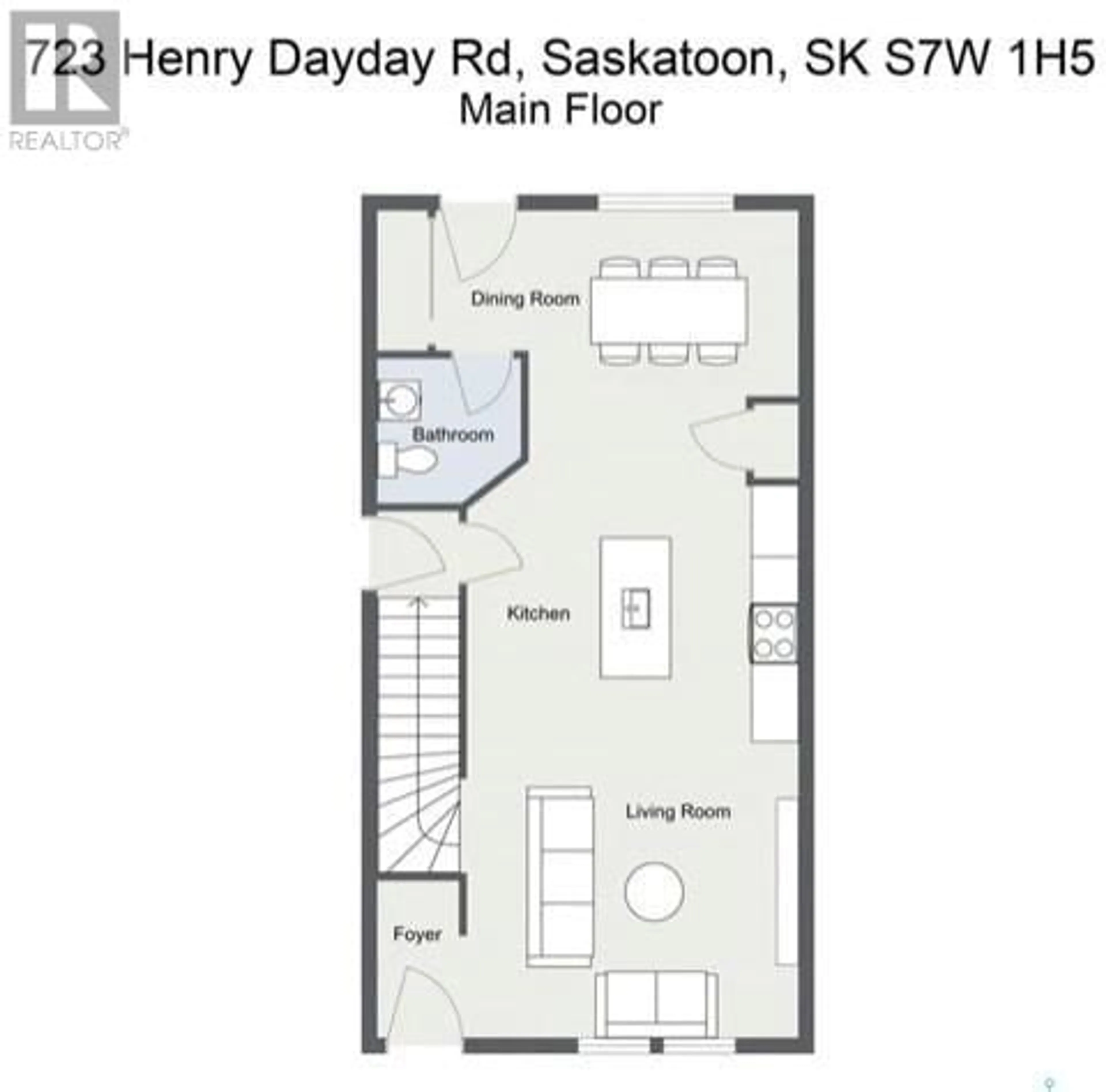 Floor plan for 723 HENRY DAYDAY ROAD, Saskatoon Saskatchewan S7W1H5