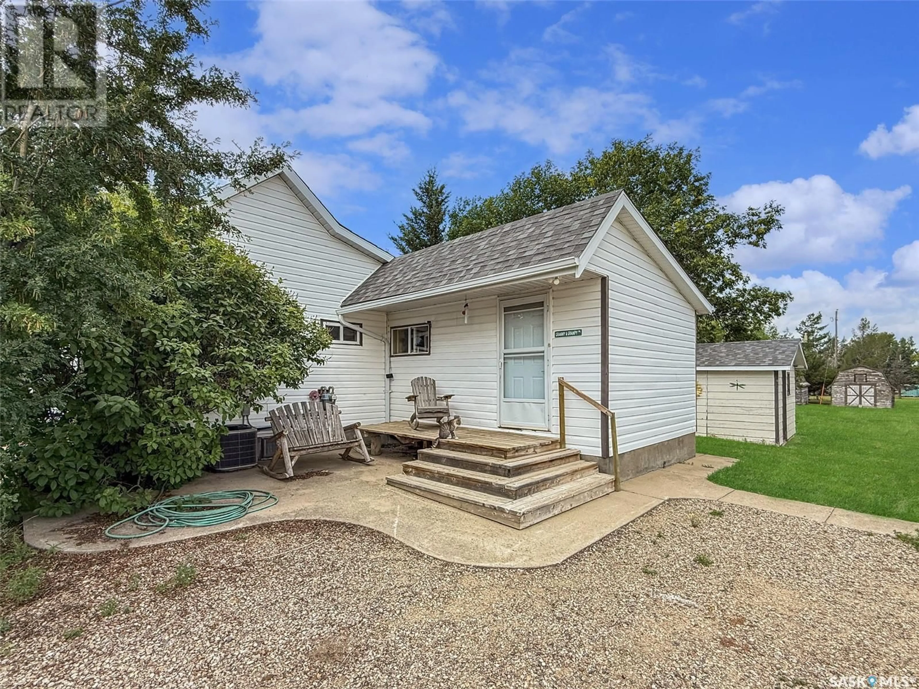 A pic from outside/outdoor area/front of a property/back of a property/a pic from drone, street for FEHR ACREAGE, Coulee Rm No. 136 Saskatchewan S9H4J8