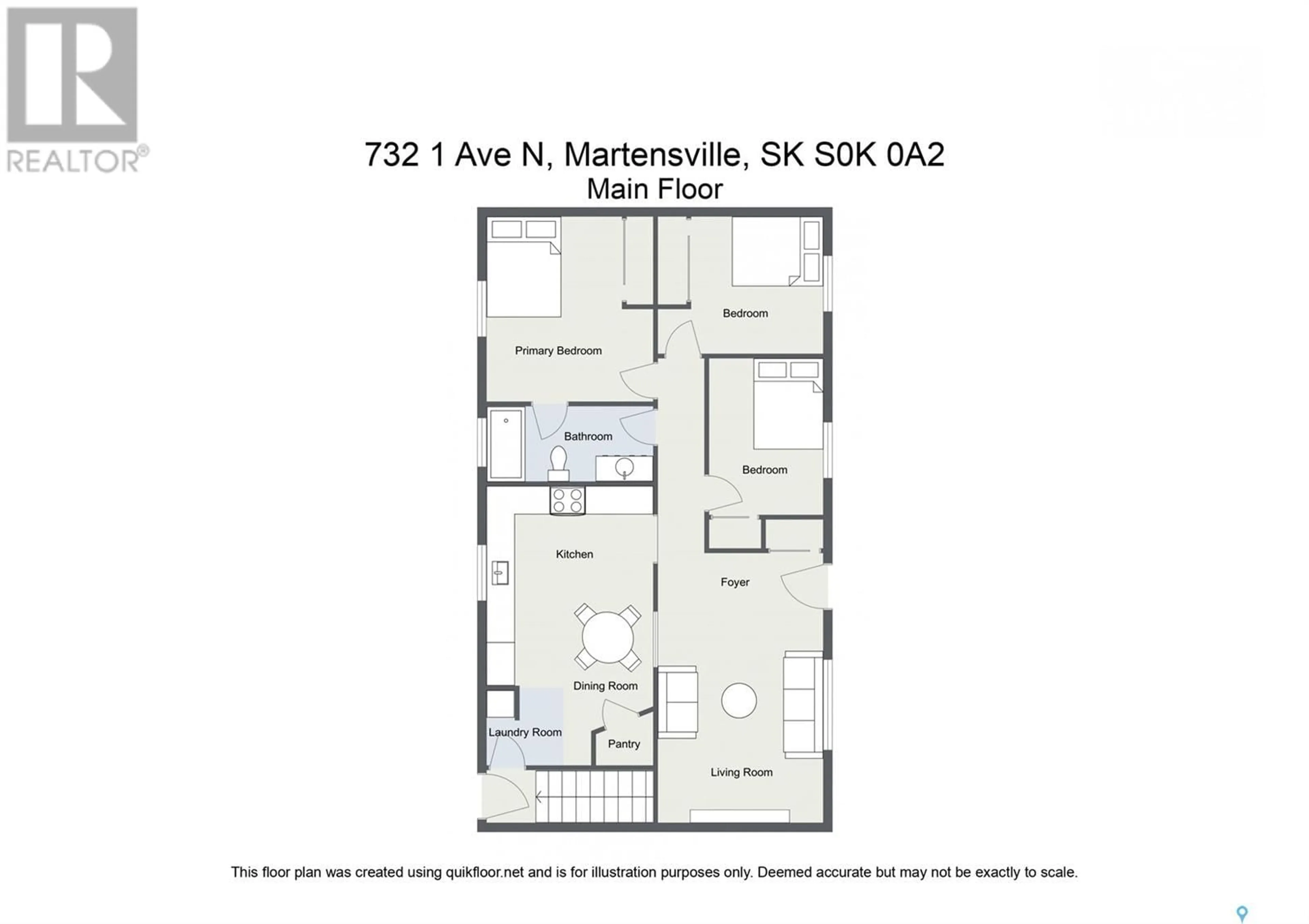 Floor plan for 732 1ST AVENUE, Martensville Saskatchewan S0K2T2