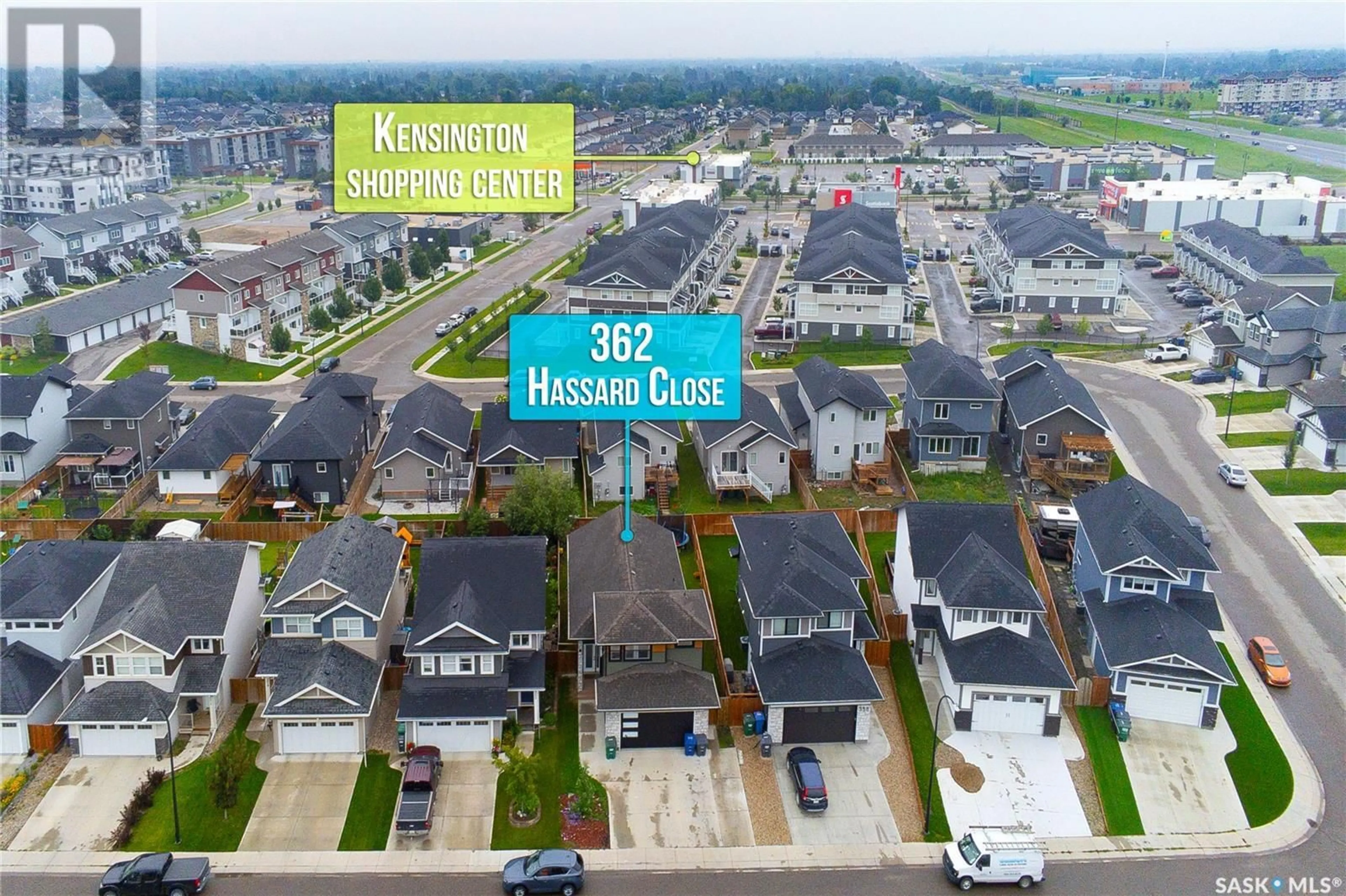 A pic from outside/outdoor area/front of a property/back of a property/a pic from drone, street for 362 HASSARD CLOSE, Saskatoon Saskatchewan S7L4Y7