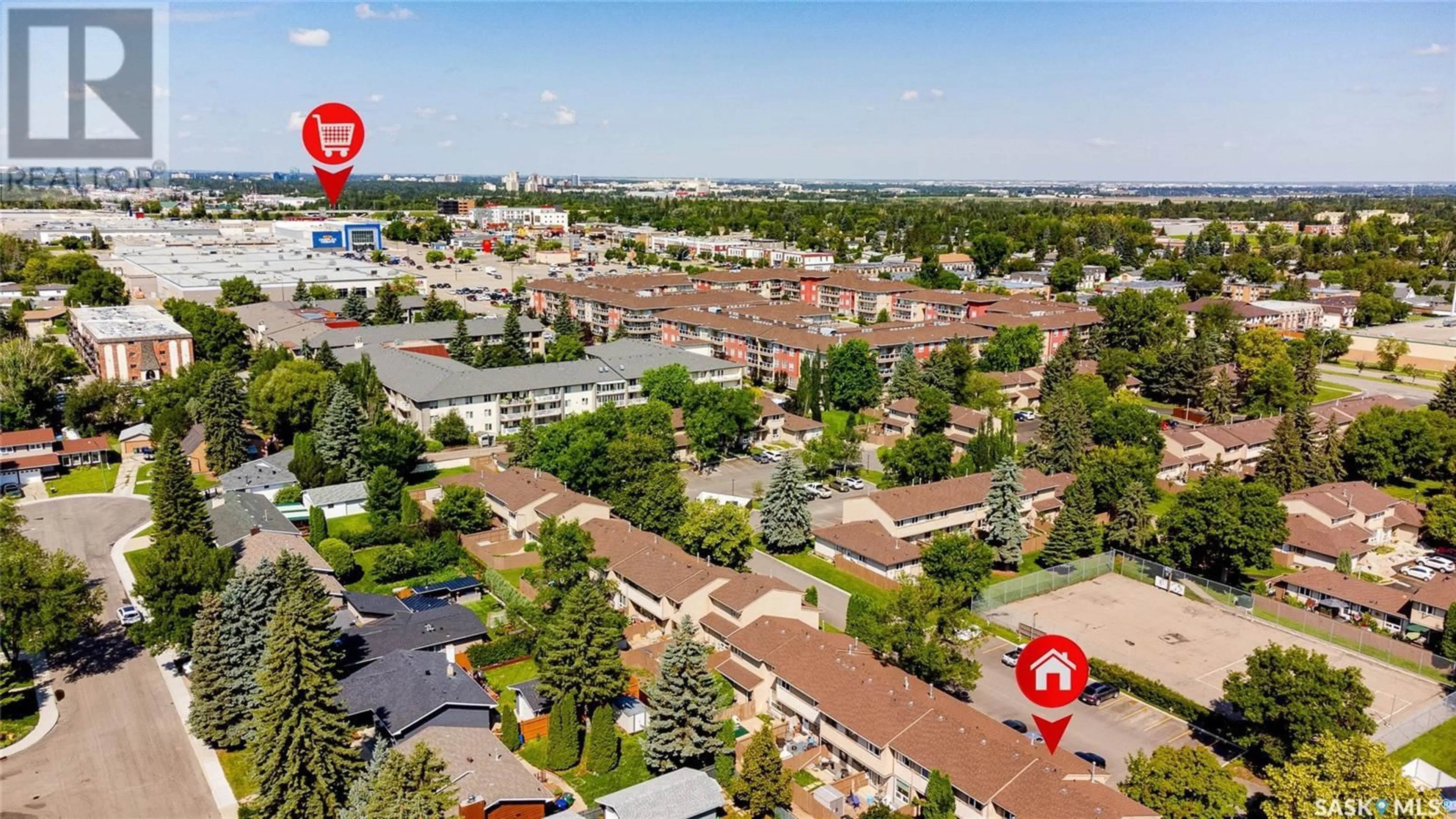 A pic from outside/outdoor area/front of a property/back of a property/a pic from drone, city buildings view from balcony for 153 1128 MCKERCHER DRIVE, Saskatoon Saskatchewan S7H4Y7