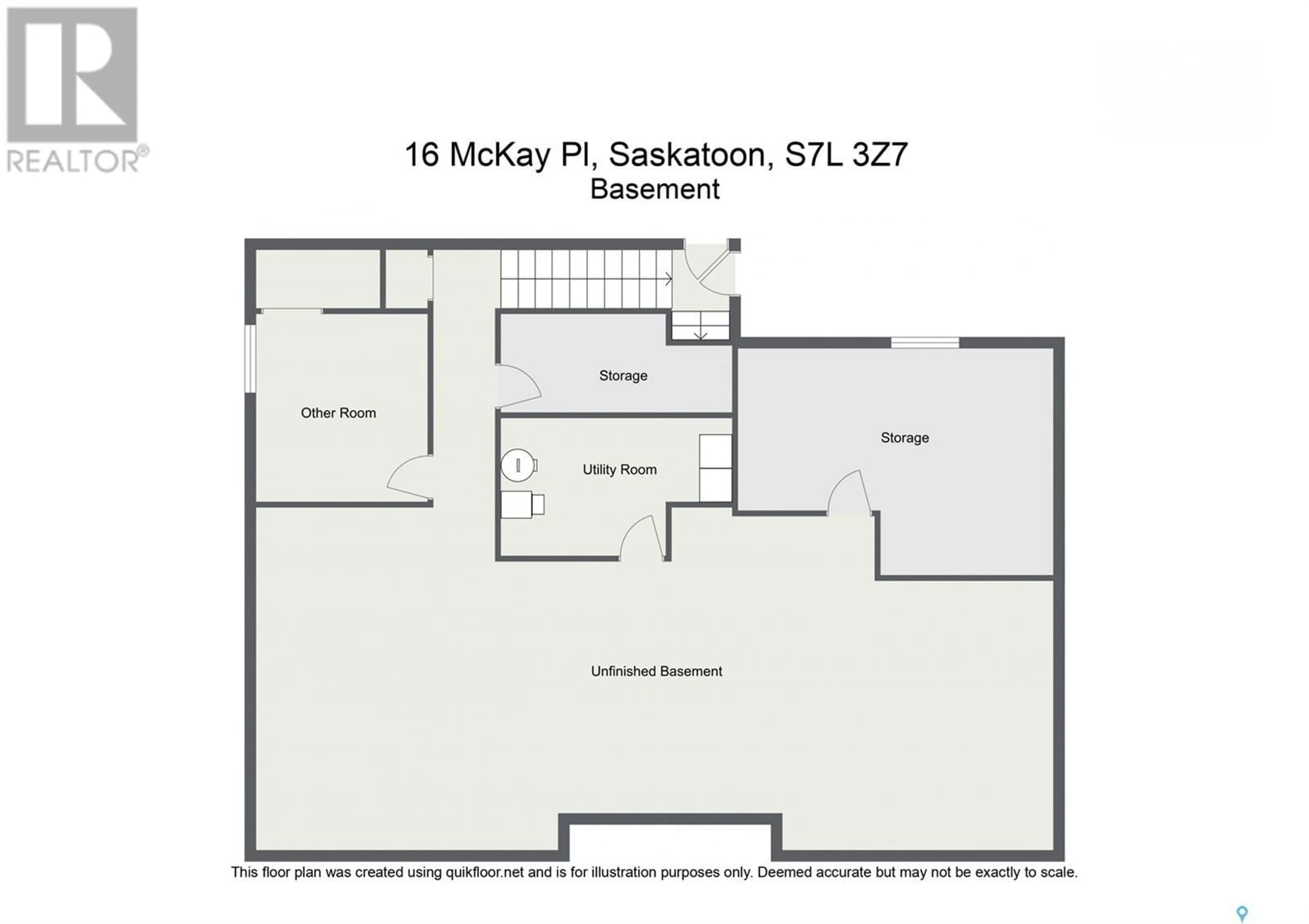 Floor plan for 16 MCKAY PLACE, Saskatoon Saskatchewan S7L3Z7