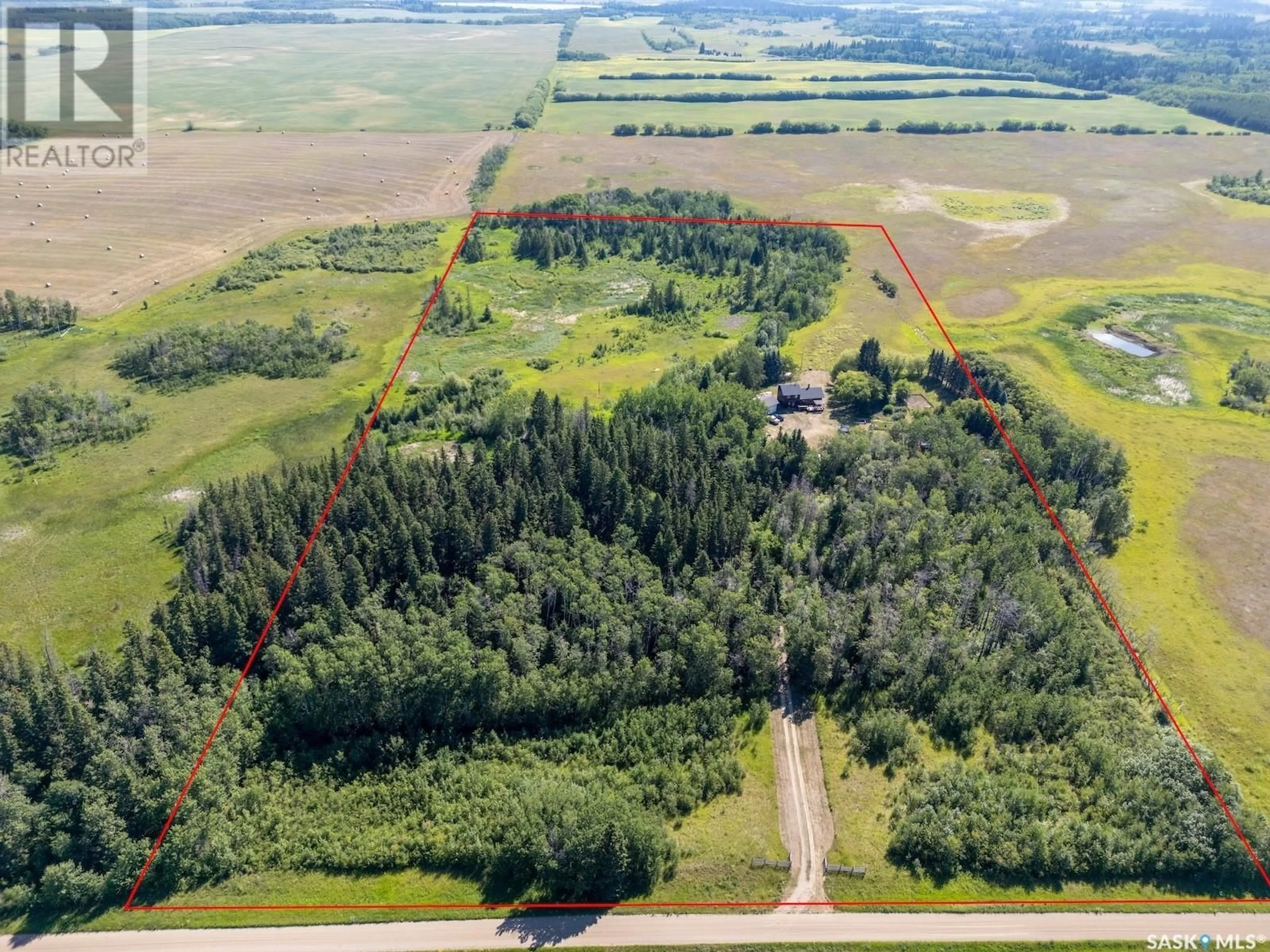 A pic from outside/outdoor area/front of a property/back of a property/a pic from drone, forest/trees view for WILD SPIRIT ACREAGE, Shellbrook Rm No. 493 Saskatchewan S0J2E0